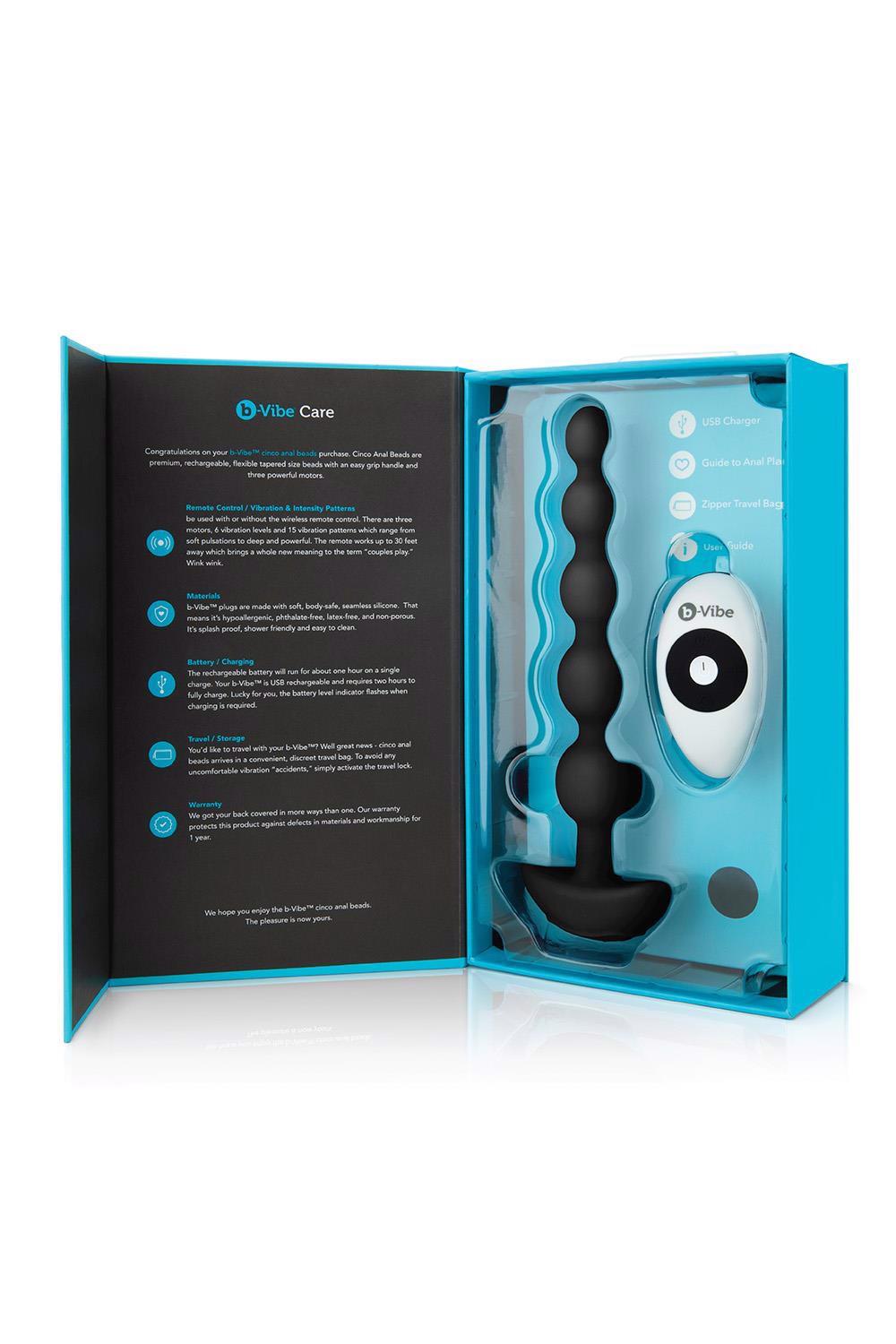 B-VIBE CINCO PERLES ANALES NOIRES