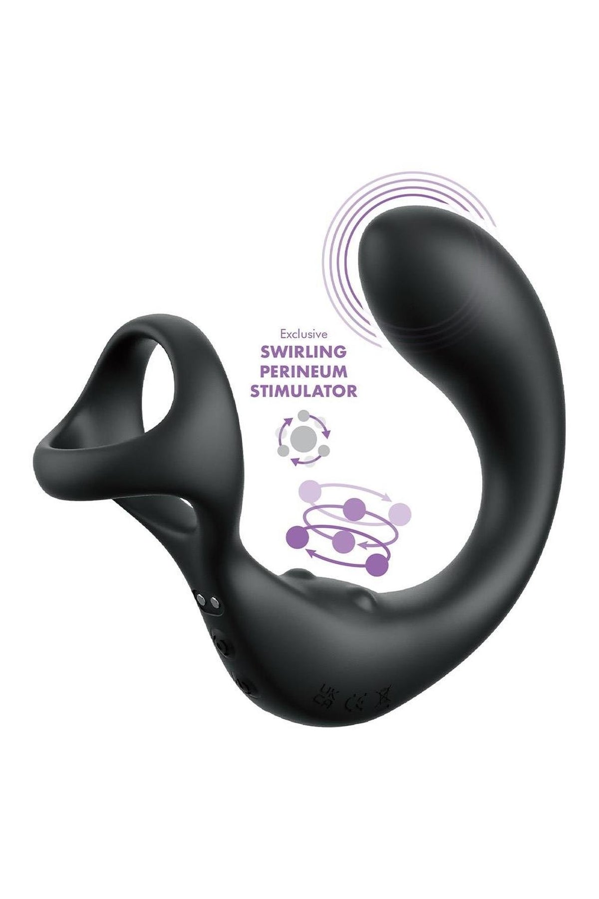 Massaggiatore prostatico Gasm Taint Alizer 7 funzioni – con telecomando, ricaricabile, nero | Anal Fantasy Elite