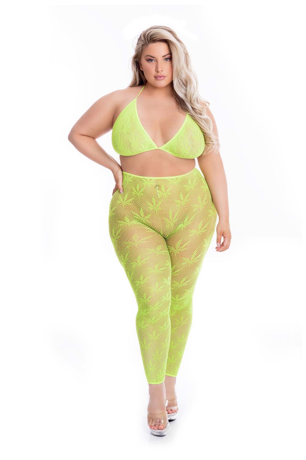 TOUT SUR L'ENSEMBLE SOUTIEN-GORGE FEUILLE VERT, GRANDE TAILLE