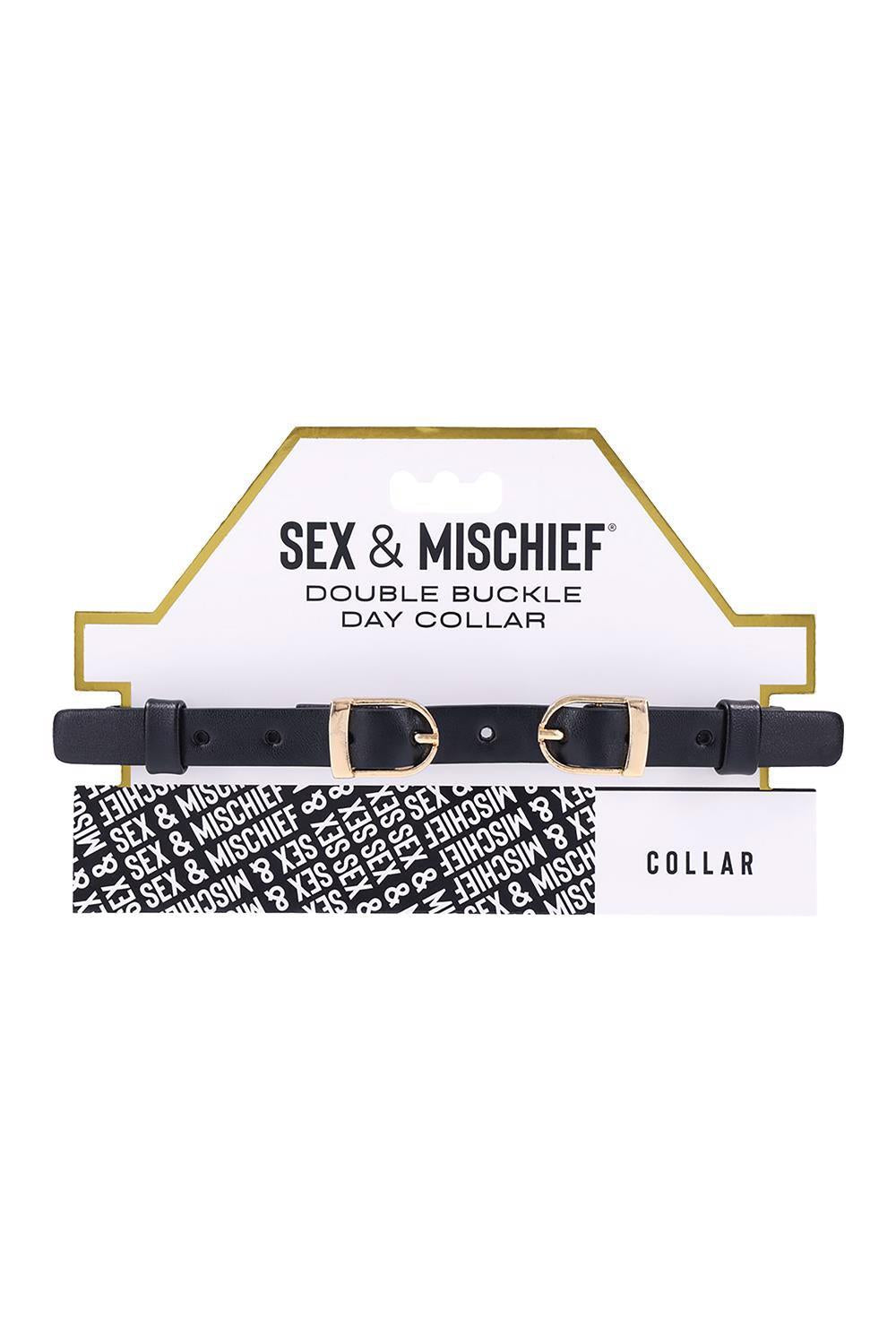 Bondage kötöző Mischief Buckle DAY Collar – dupla | Sportsheets