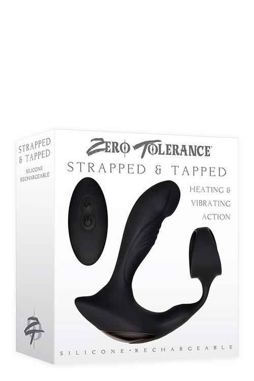 Massaggiatore prostatico Strapped Tapped 7 funzioni – con telecomando, ricaricabile, nero | Zero Tolerance