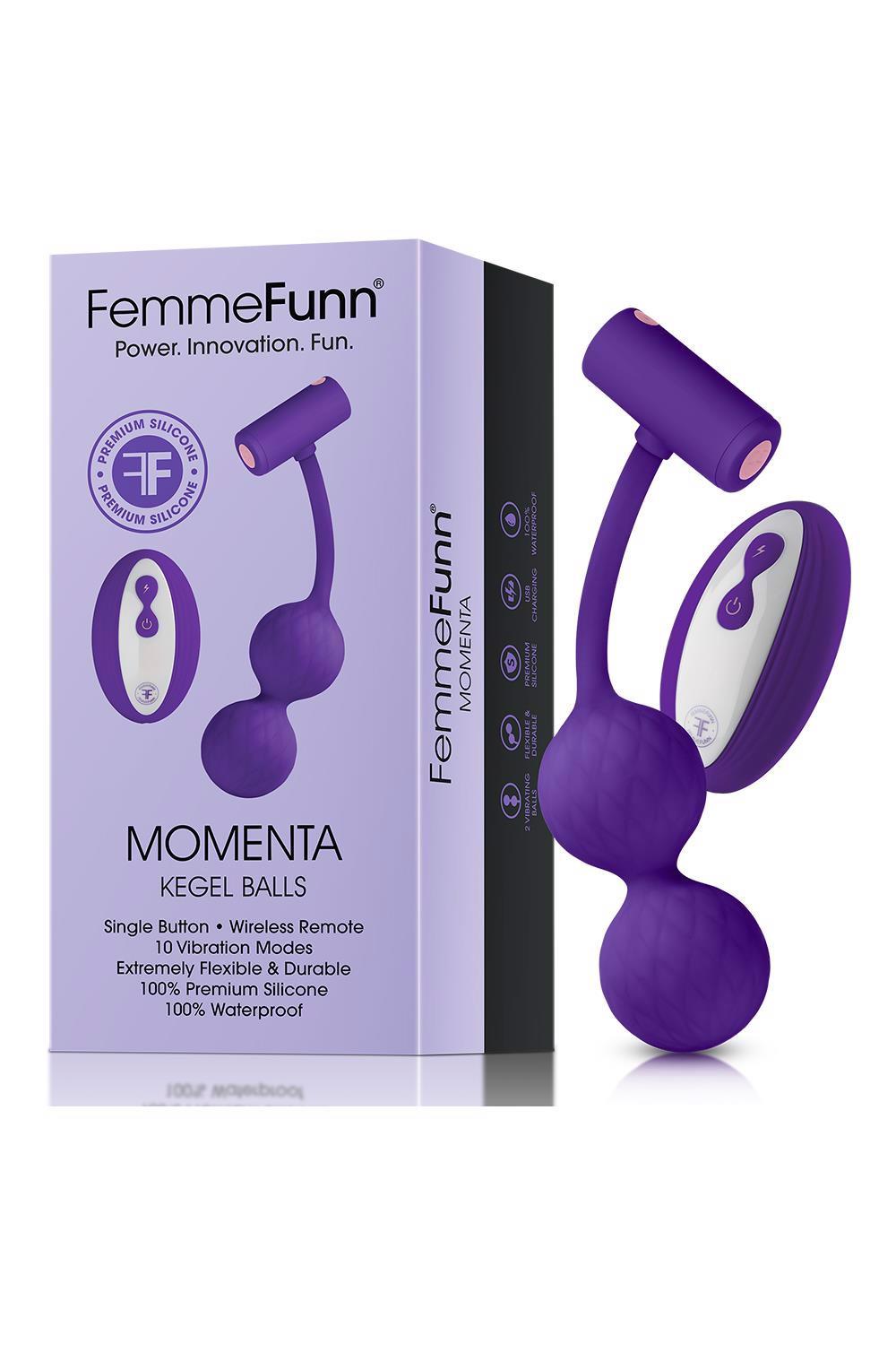 Palline vaginali Momenta – ricaricabile, viola | FemmeFunn