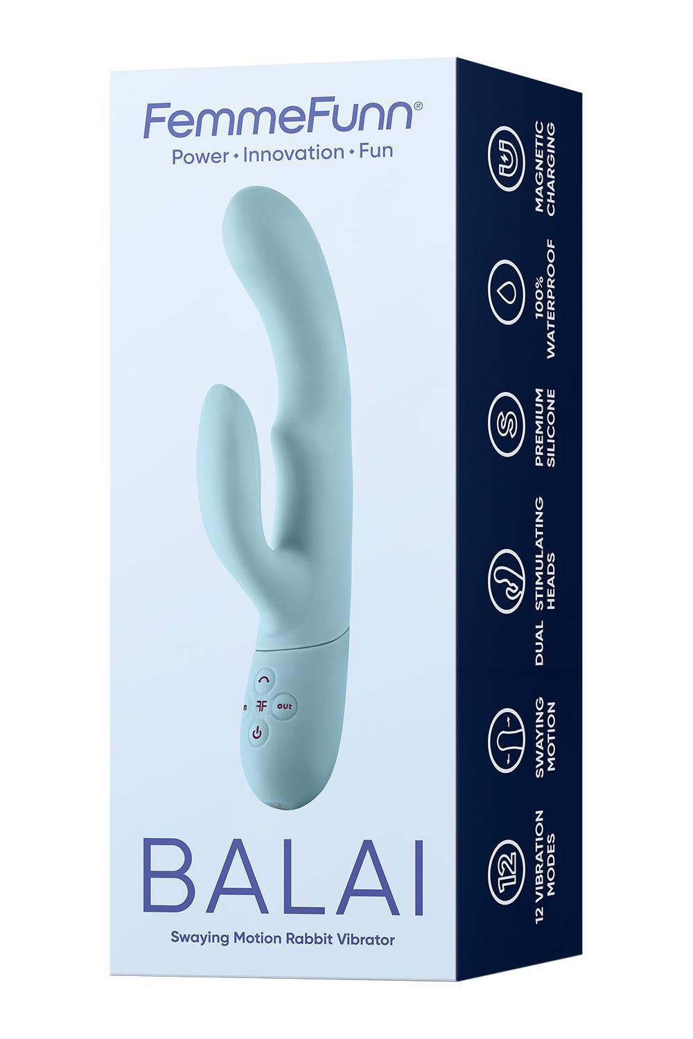 Vibratore rabbit Balai 12 funzioni – azzurro | FemmeFunn