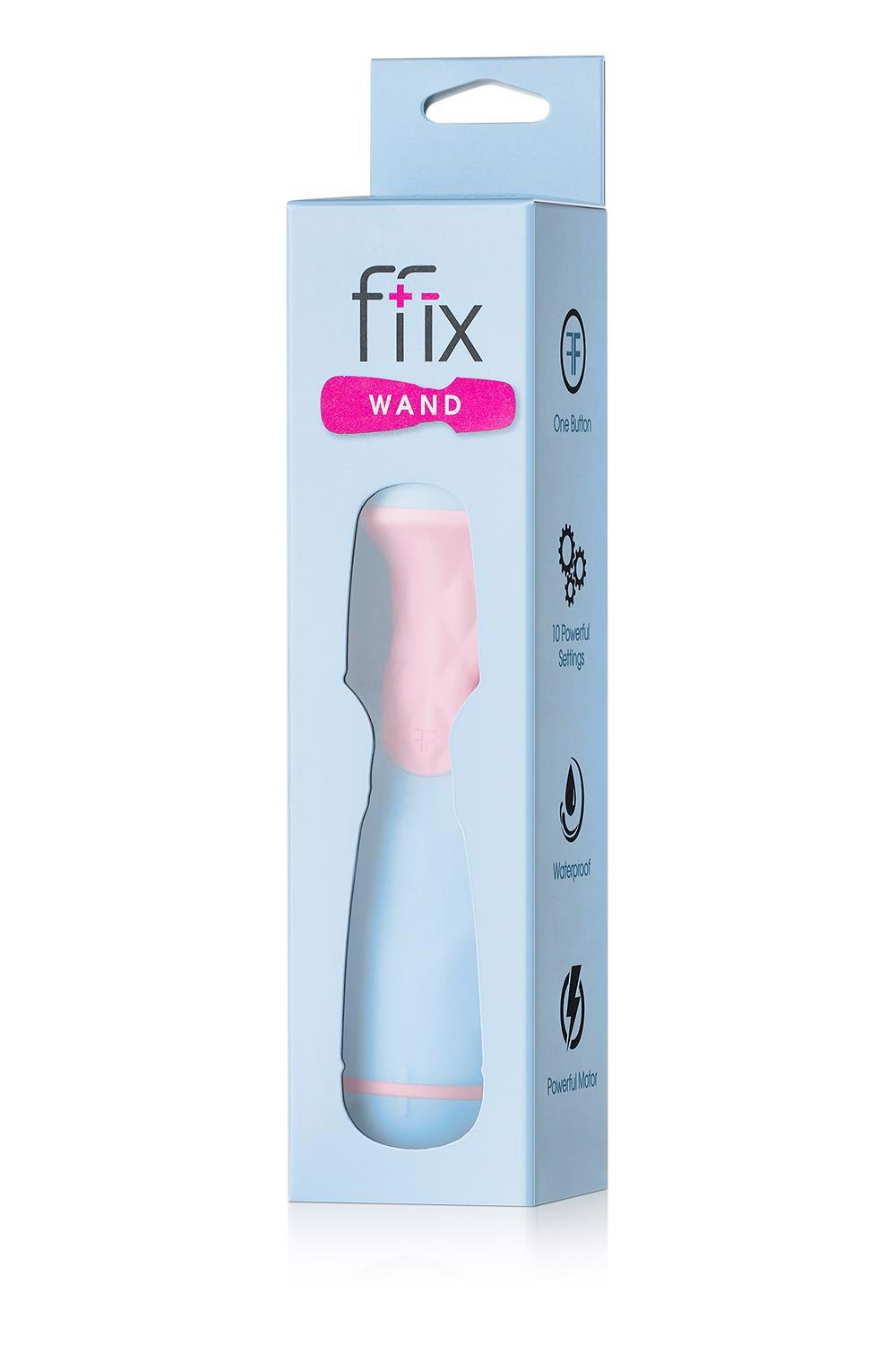 Massaggiatore wand Ffix 10 funzioni – ricaricabile, azzurro | FemmeFunn