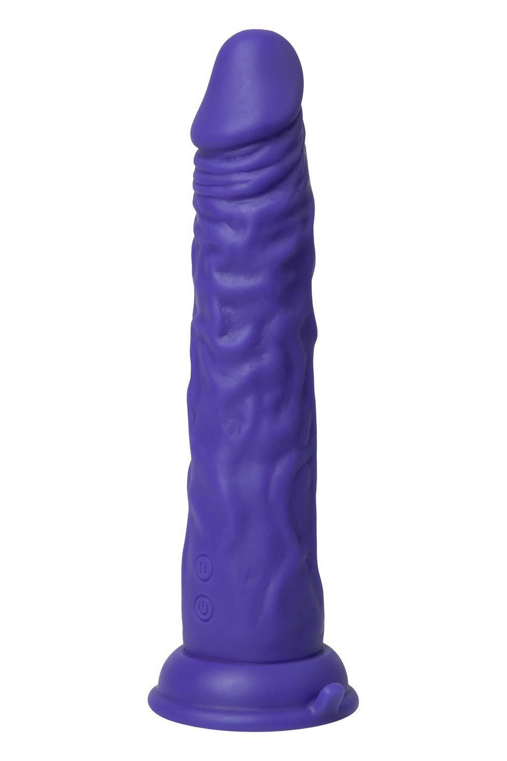 Realistischer Vibrator Thruster Shaft 22.4 cm – mit Fernbedienung, wiederaufladbar, lila | FemmeFunn