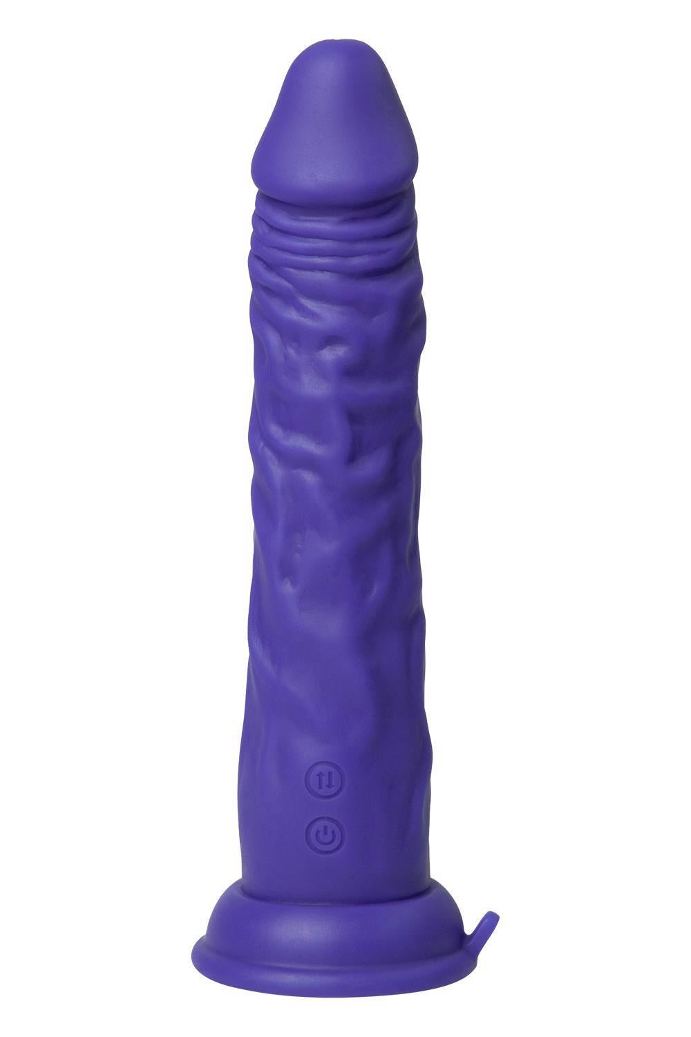 Realistischer Vibrator Thruster Shaft 22.4 cm – mit Fernbedienung, wiederaufladbar, lila | FemmeFunn