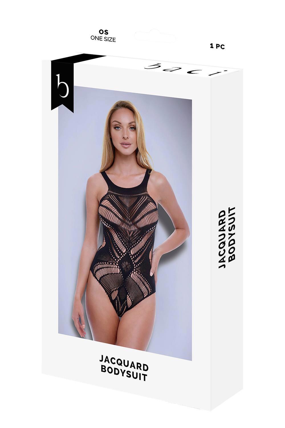 BODY GAINE EN JACQUARD BACI NOIR, TU