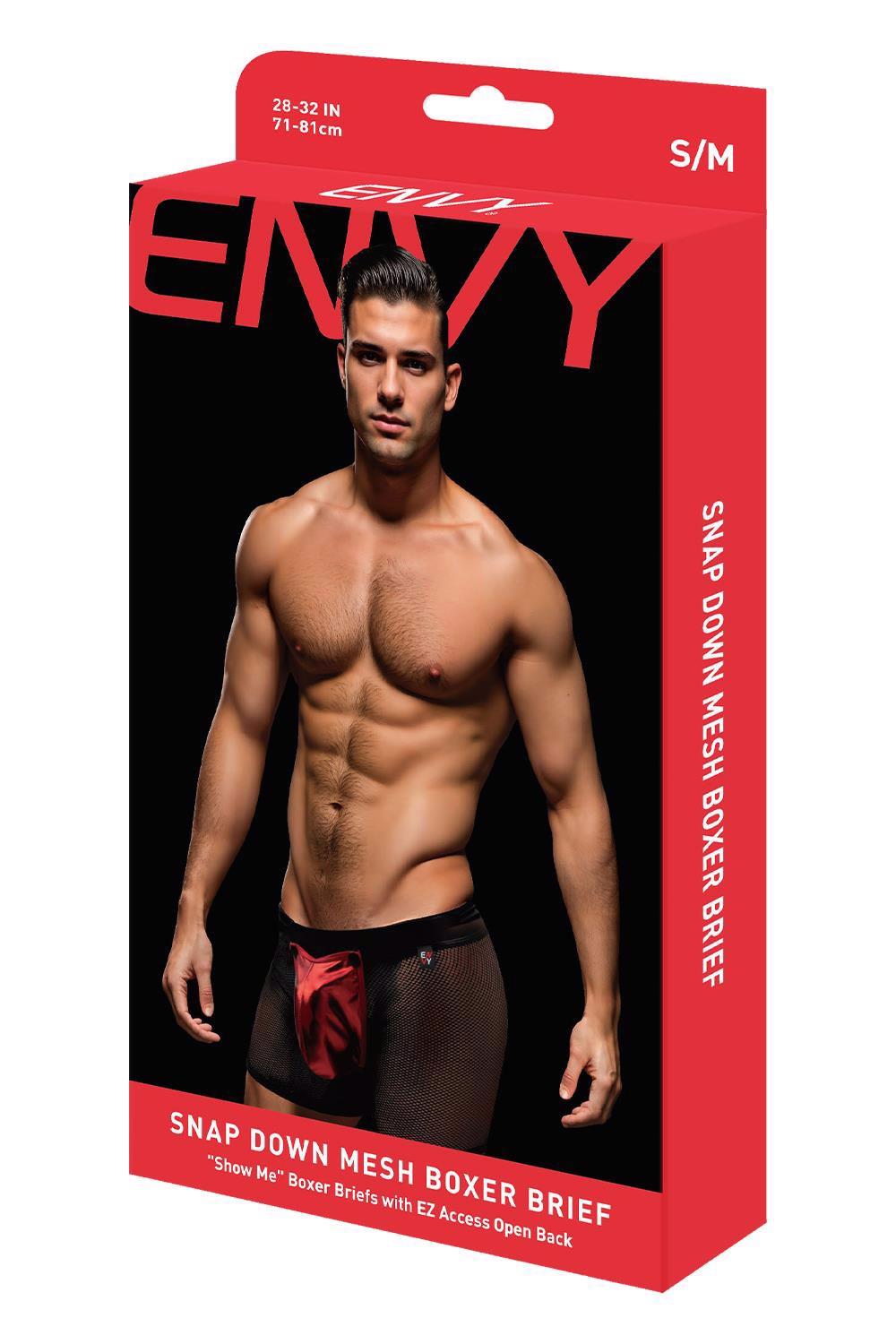 Boxer uomo Envy Snap Down – nero 35-BACE105ML