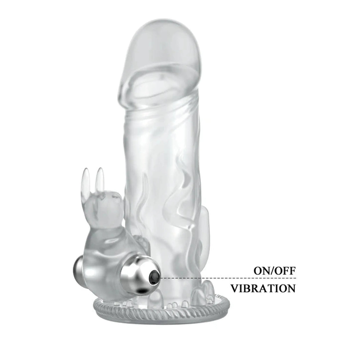 Guaina per il pene Brave – vibrante, trasparente BI-026204 | Baile