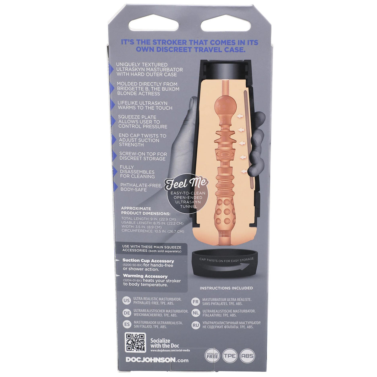 Masturbator Bridgette Ultraskyn 22.9 cm – nude | Doc Johnson