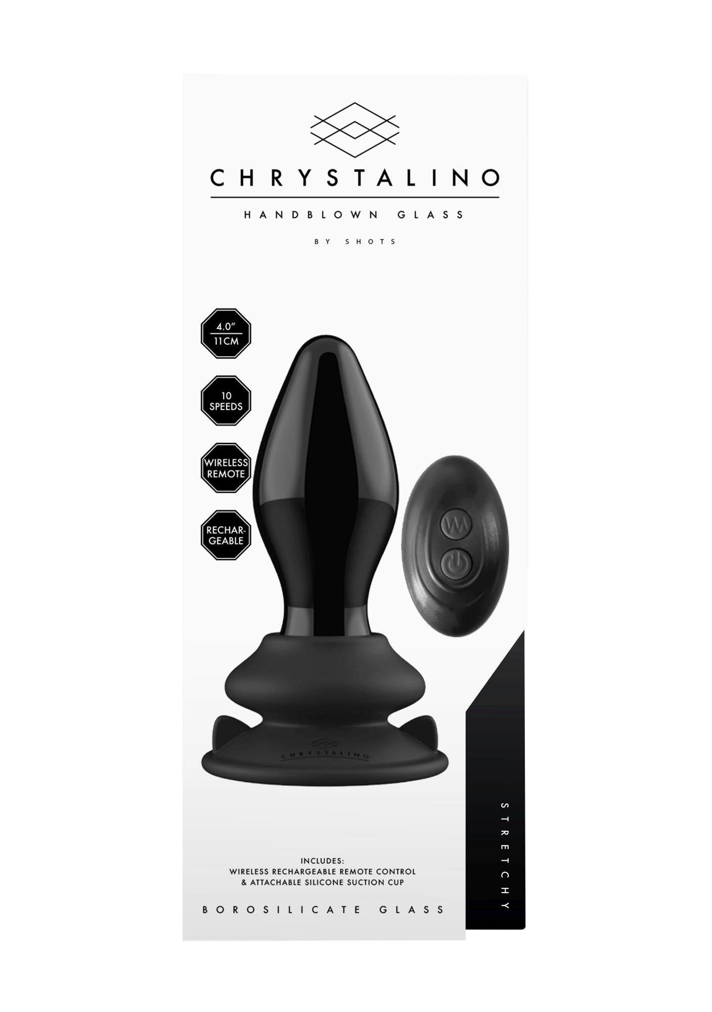 Stretchy - Glass Vibrator with Suction Cup
