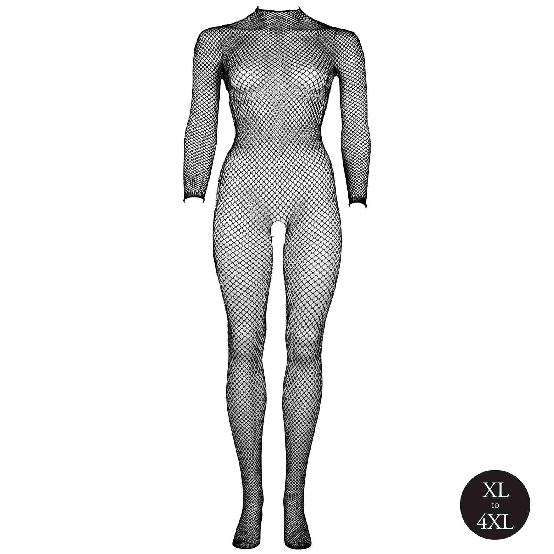 Bodystocking Fishnet Structure - Open/Turtle - Queen Size - Black