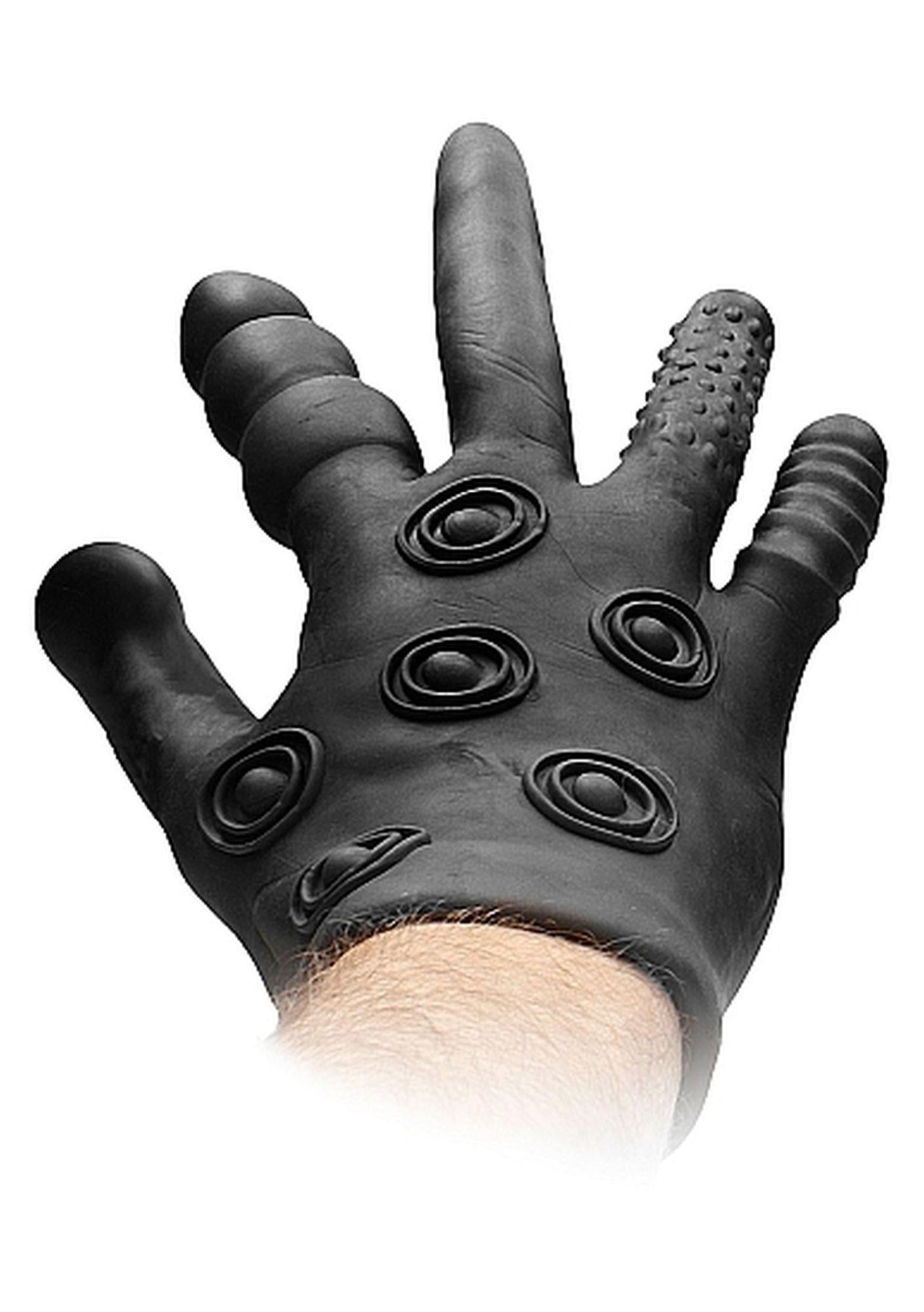 Gant de Stimulation en Silicone - Noir