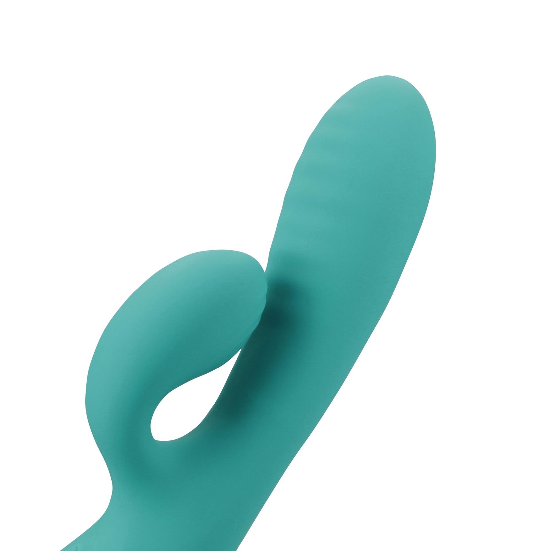 Inflatable Rabbit Vibrator - Peacock Blue