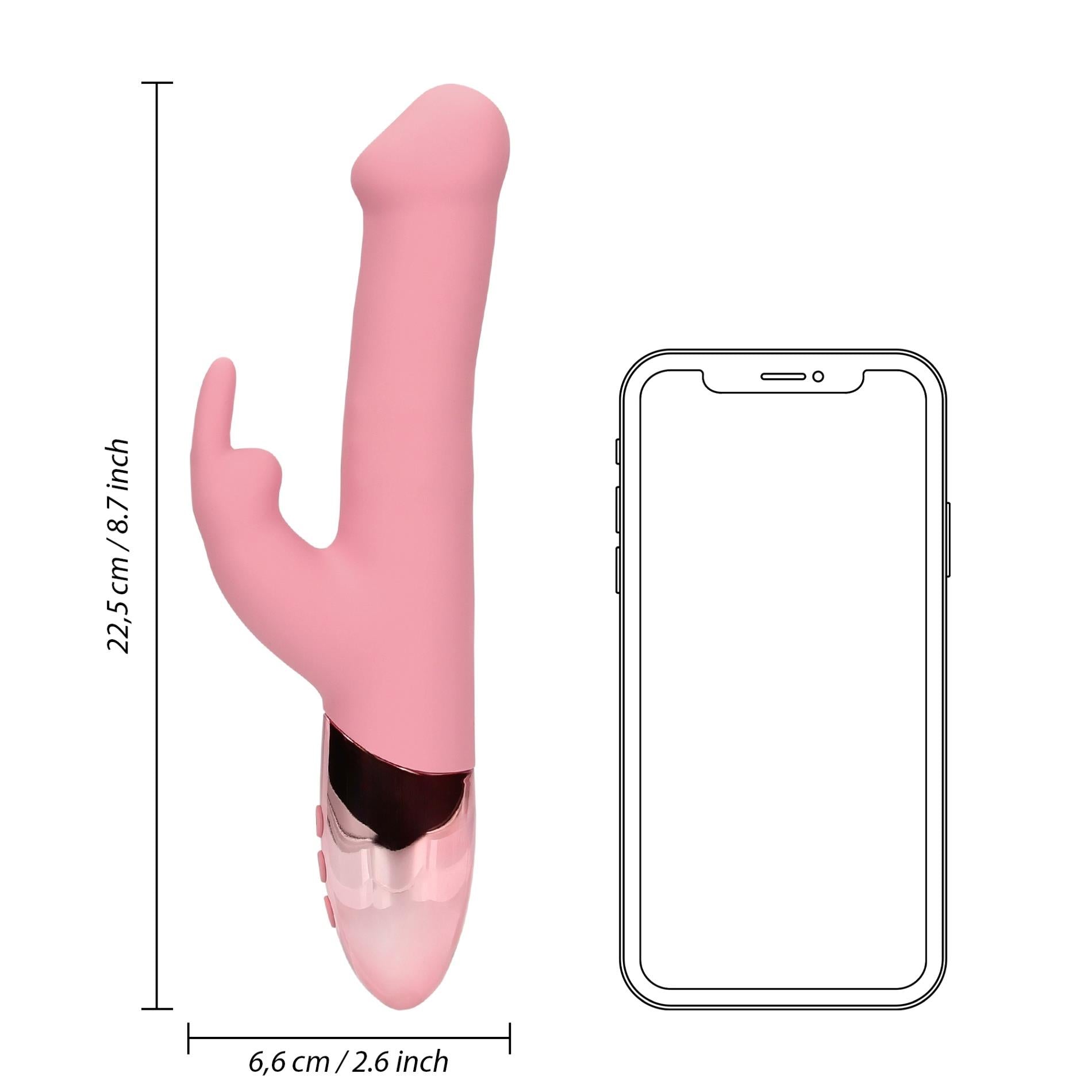 Rotating Beads Rabbit Vibrator - Pink Arabesque