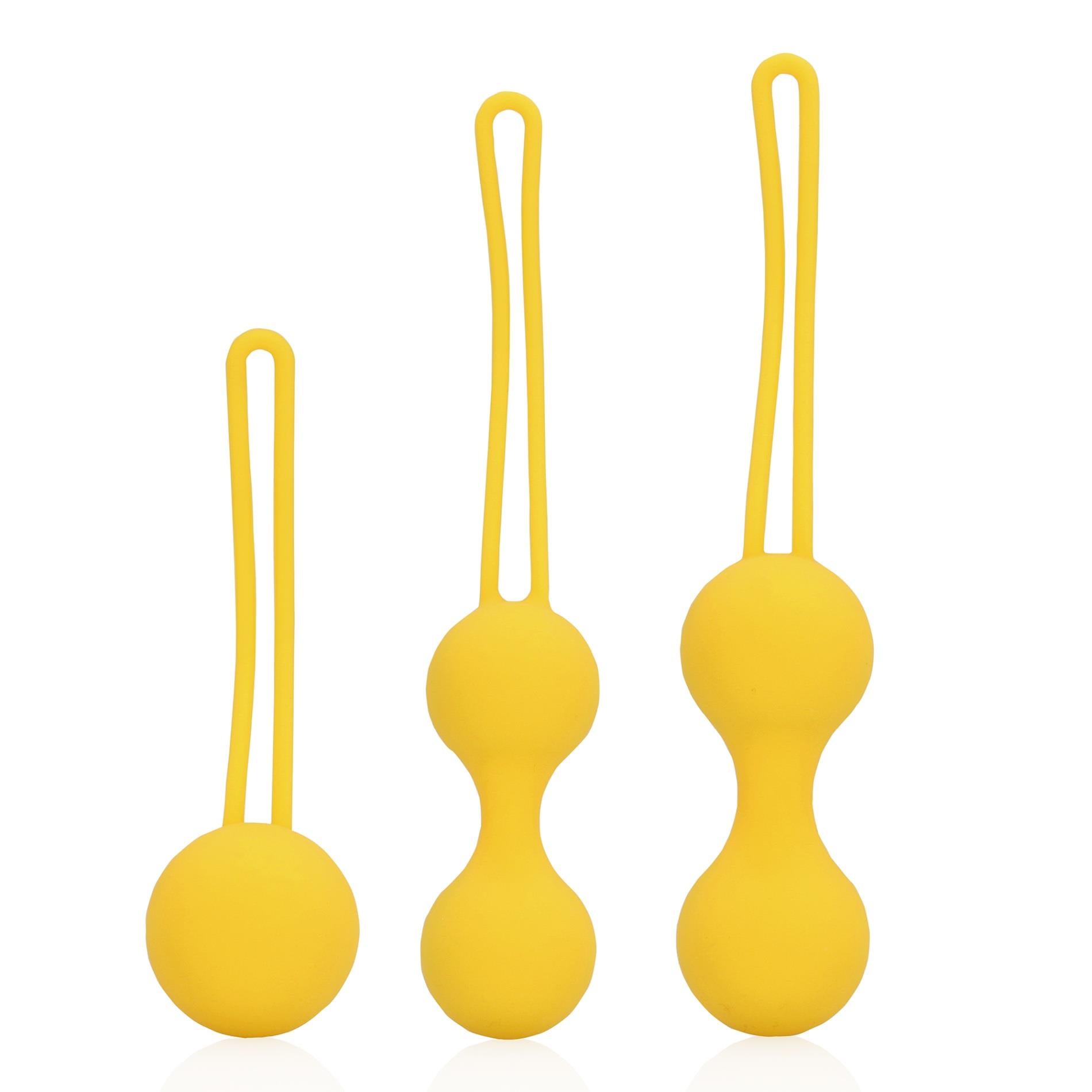 Ensemble de boules de Geisha - Jaune limonade