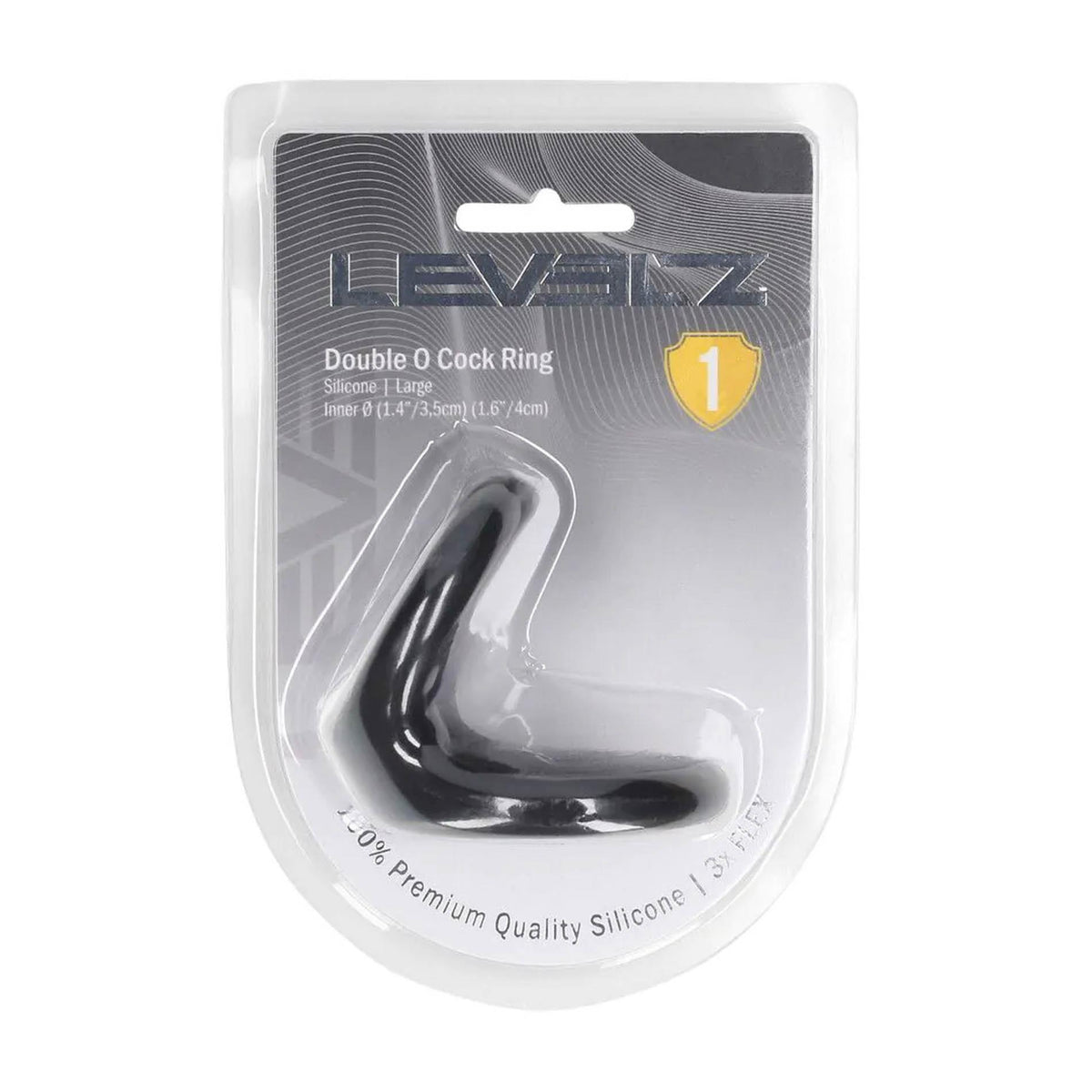 Anneau pénien – double, noir 36-LVL01-0027BLK | Levelz