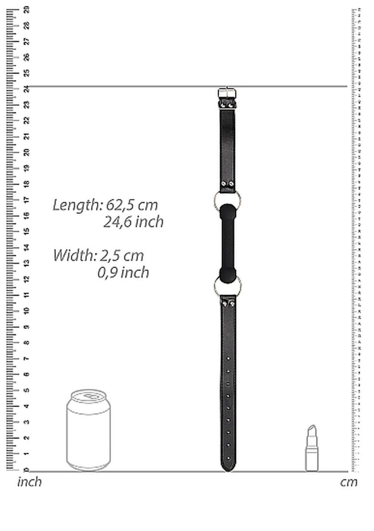 Mordaça Bit – preta 12.5 cm | Ouch!