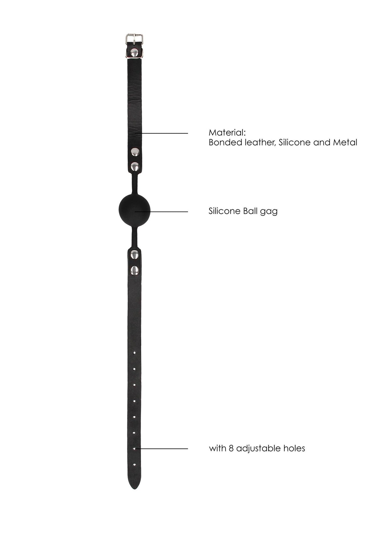 Mordaça – preta 62 cm | Ouch!