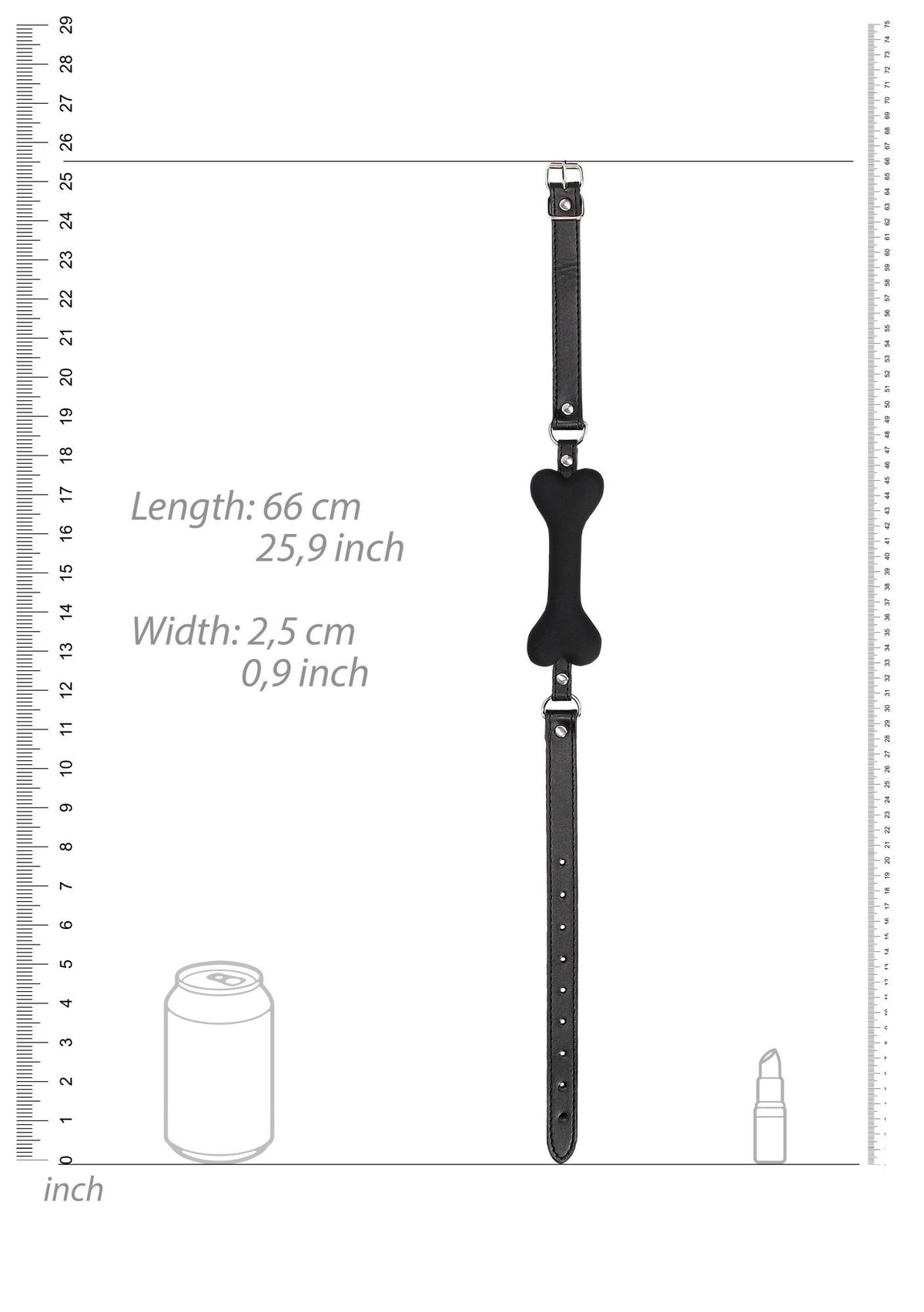 Bavaglio Bone – nero 12.2 cm | Ouch!