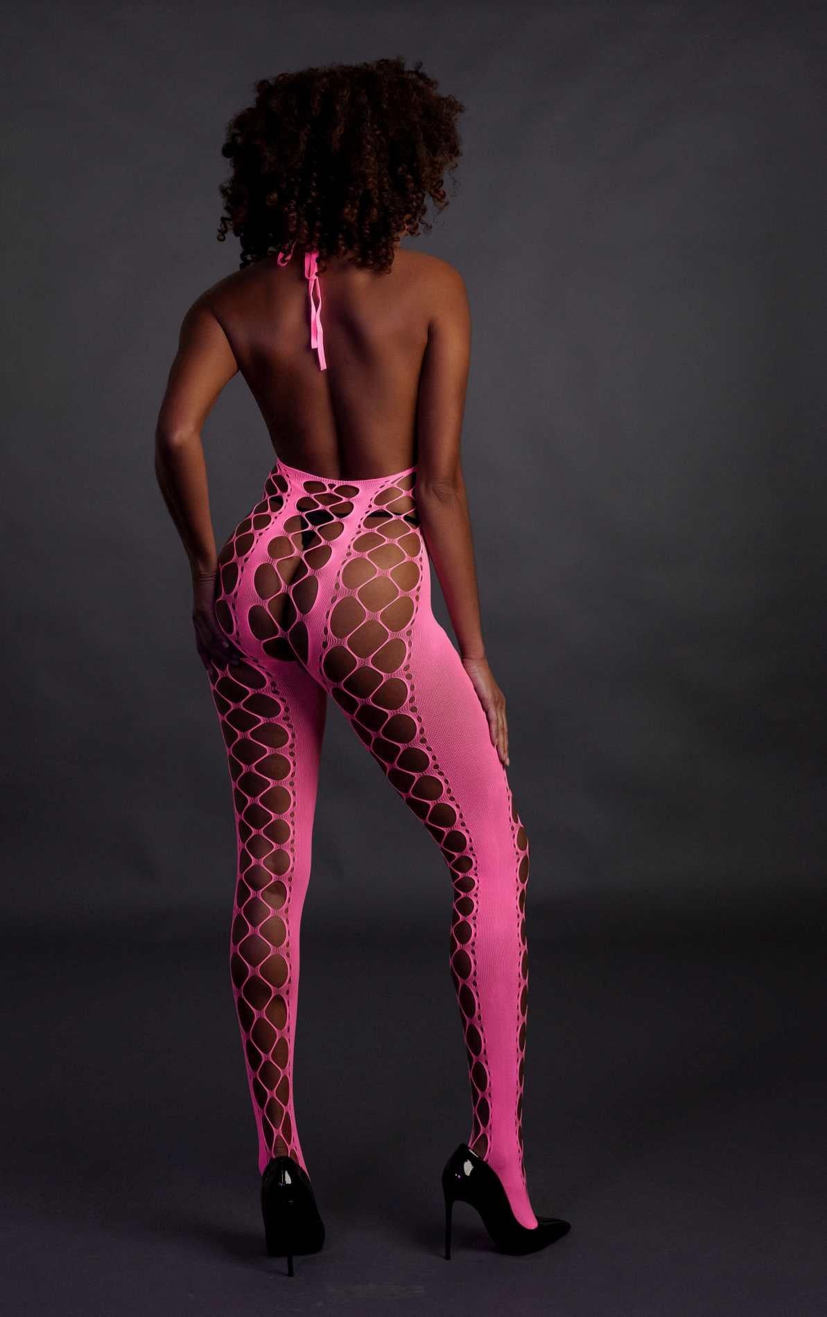 Catsuit Halterneck – rosa | Ouch!