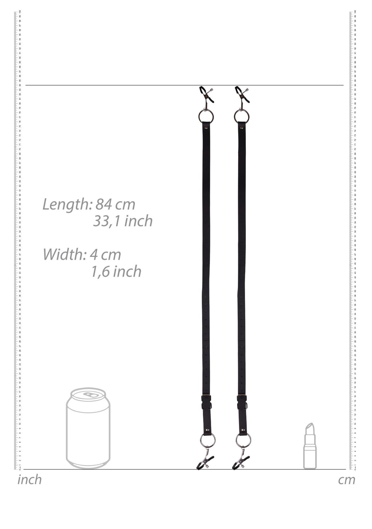 Pinzas para pezones Labia Spreader with Clamps – negra | Ouch!