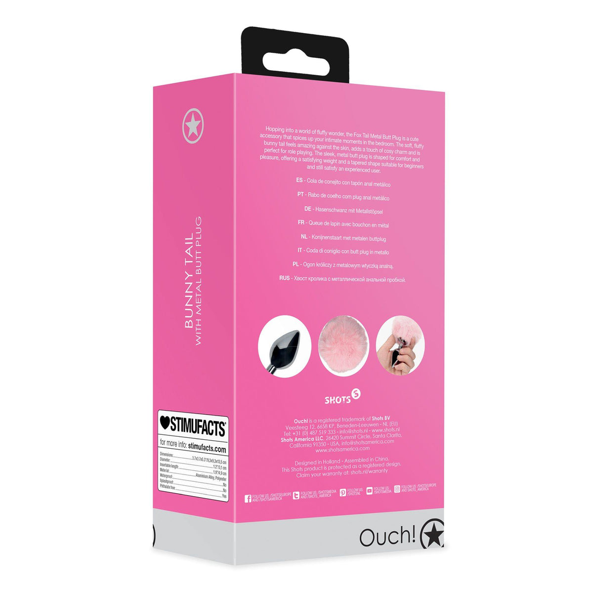 Plug anale Tail 9.3 cm – con gioiello | Ouch!