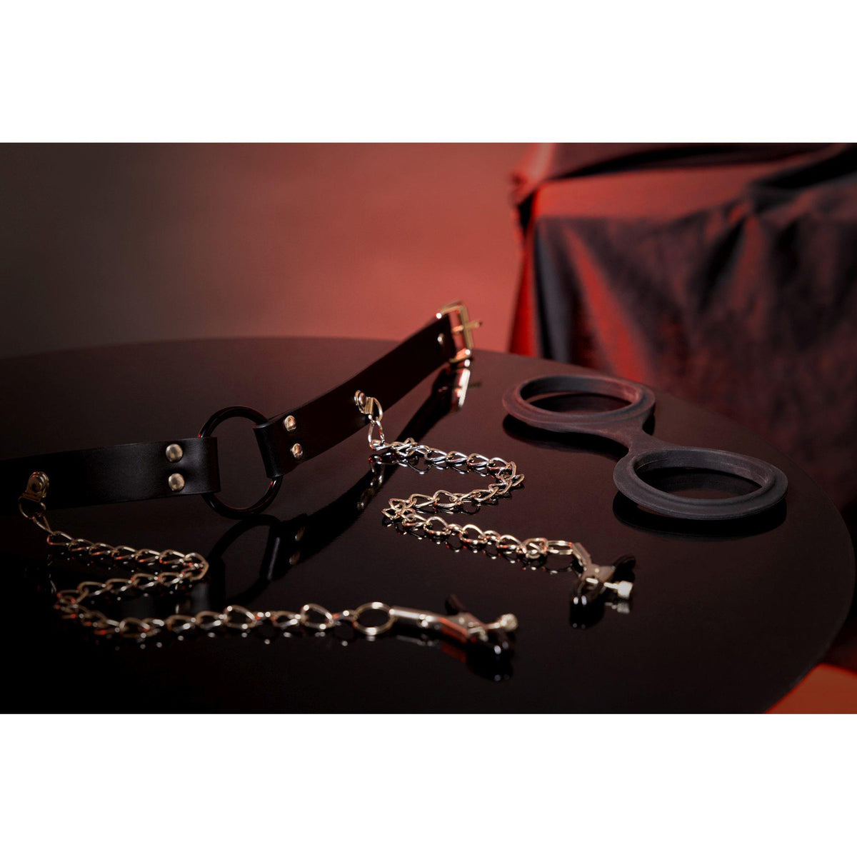 Algemas Cuffs – preta 20 cm | Ouch!