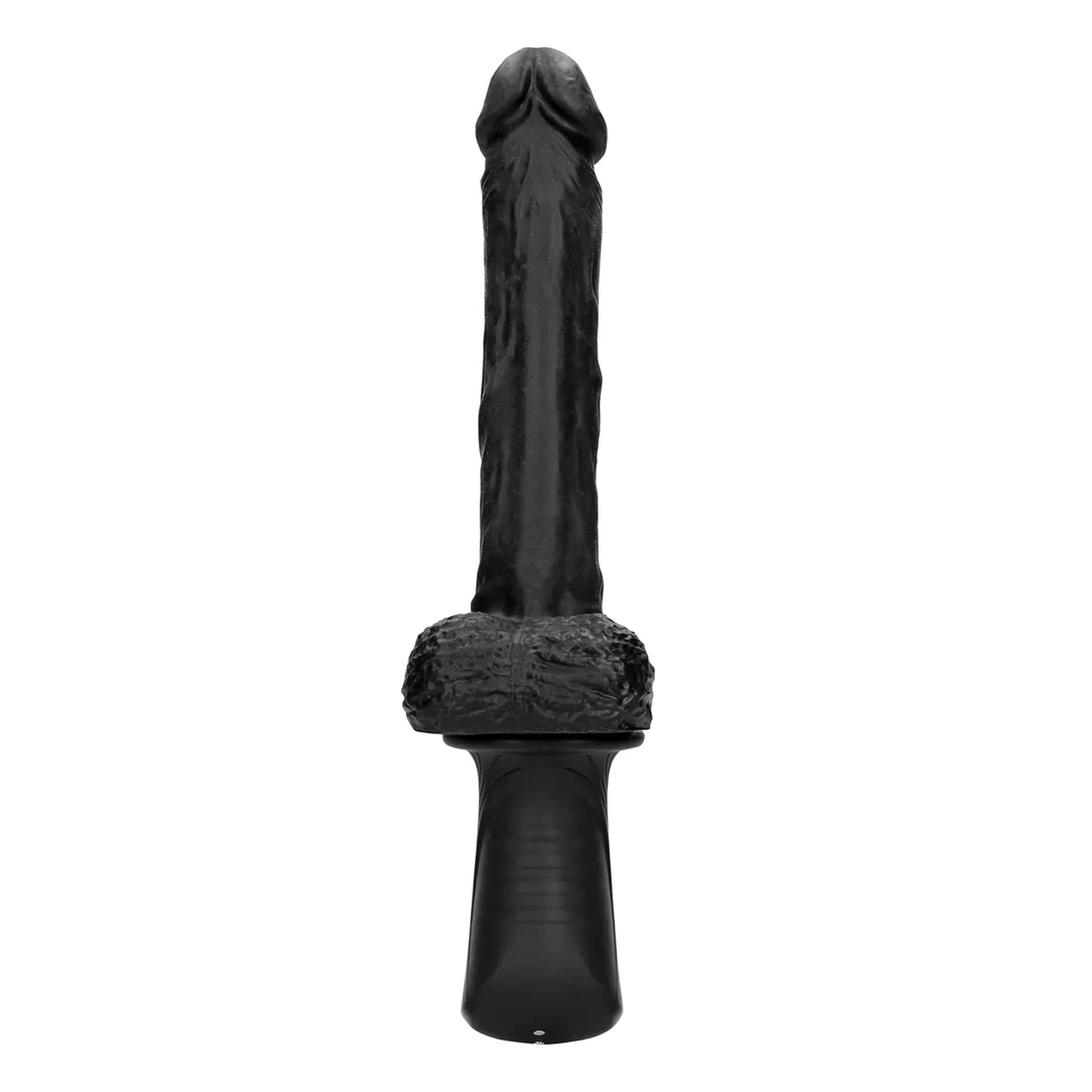 Machine sexuelle vibrante et pénétrante portative en silicone liquide - Noir