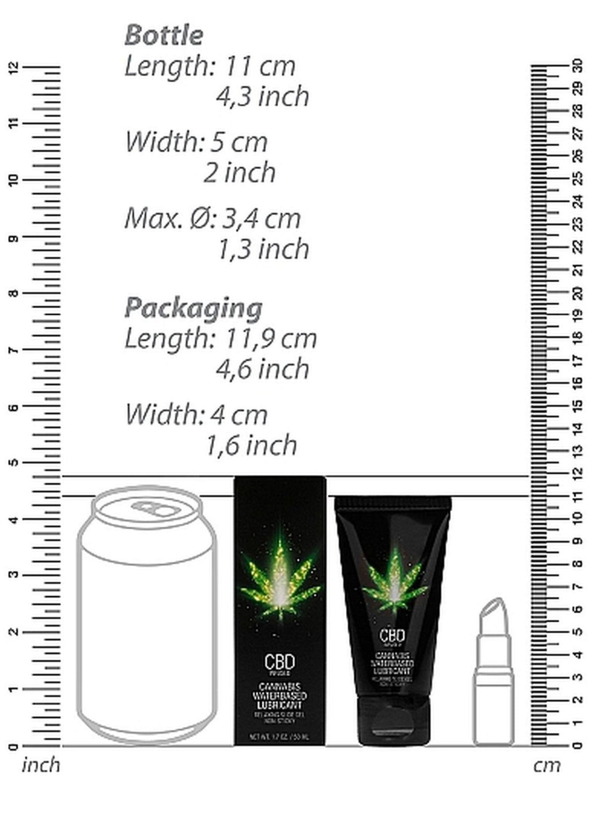Lubrificante CBD Cannabis 50 ml – a base d'acqua | Pharmquests
