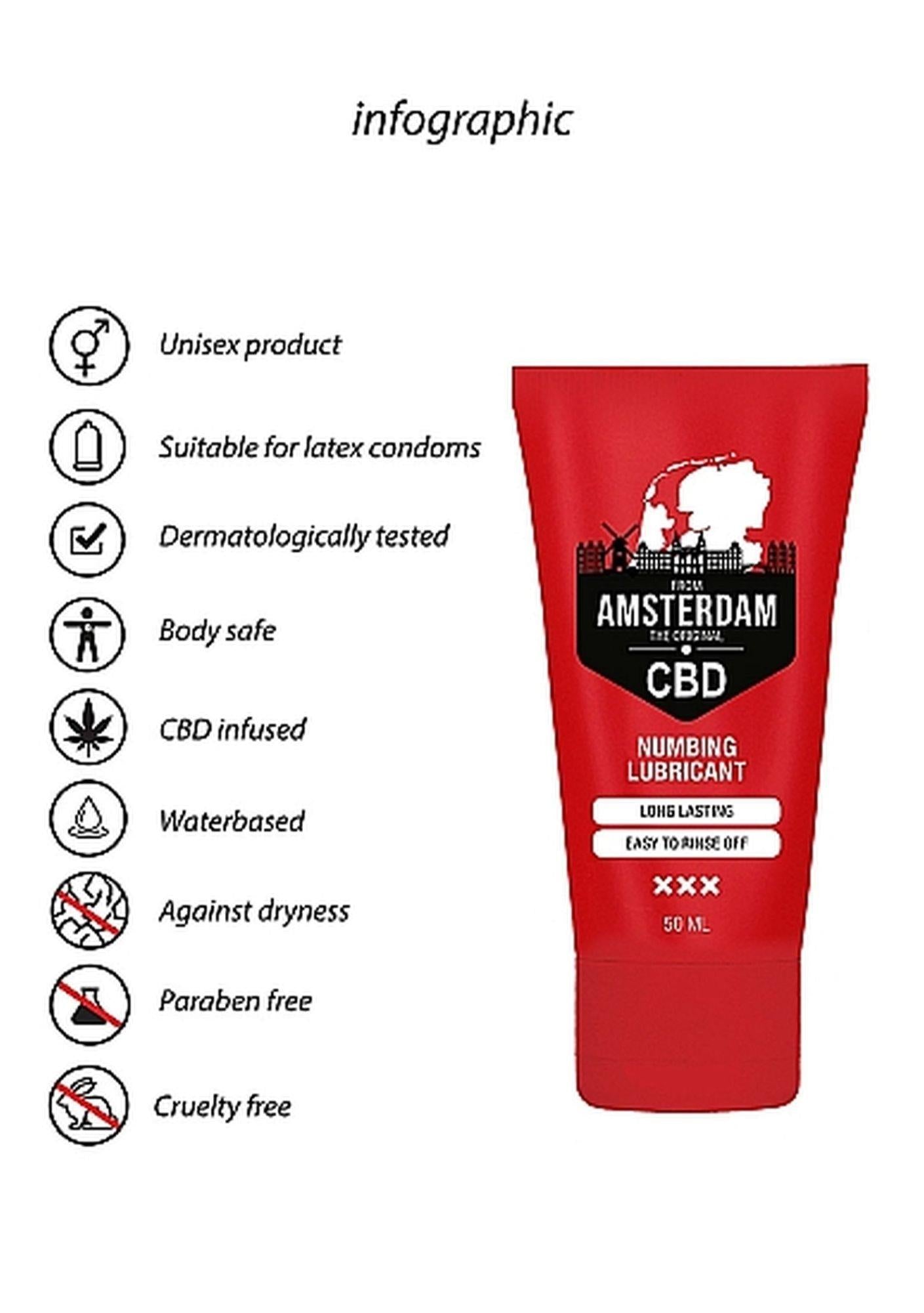 Original CBD from Amsterdam - Numbing Lubricant - 2 fl oz / 50 ml