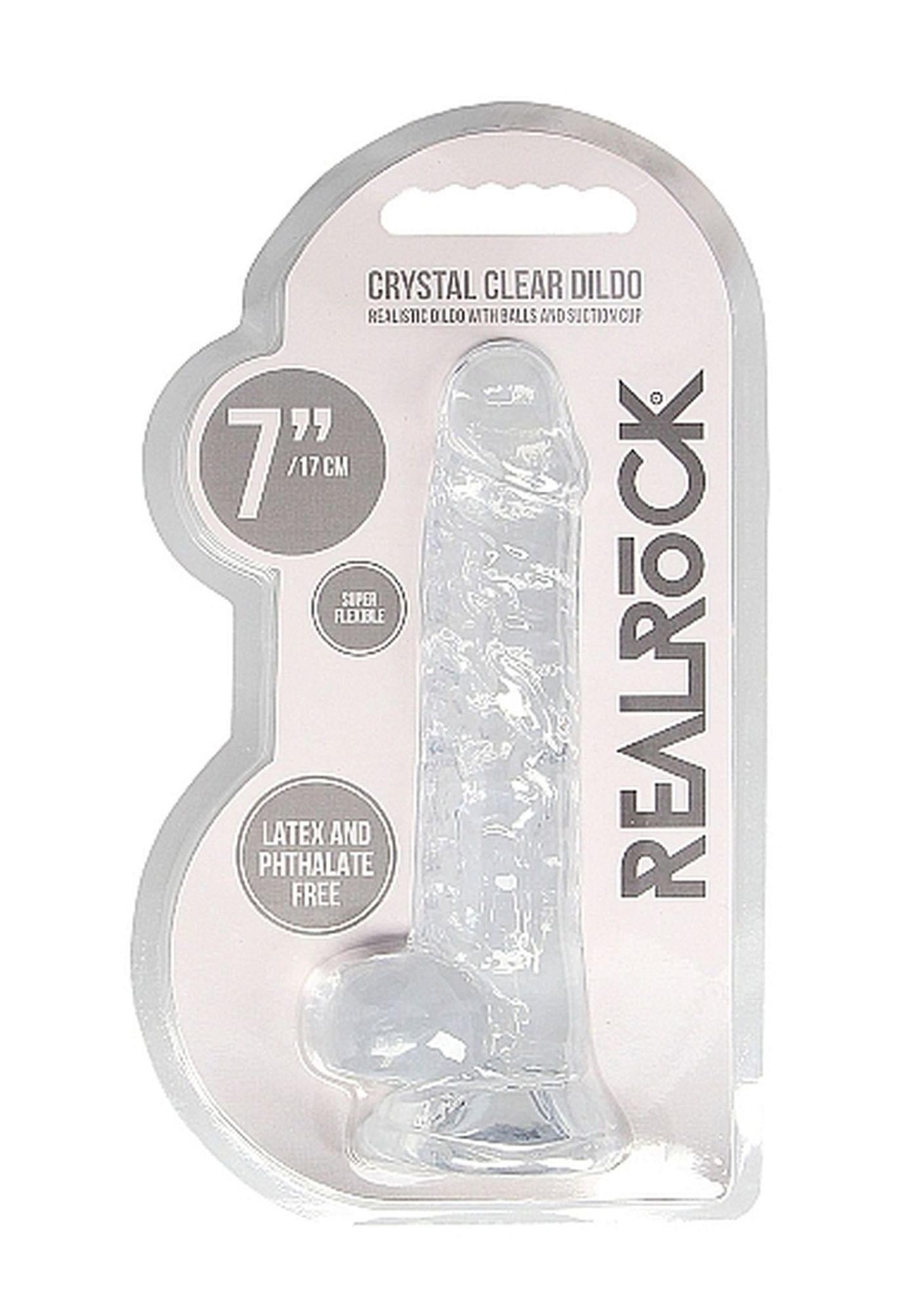 Realistic Dildo with Balls - 7 / 18 cm