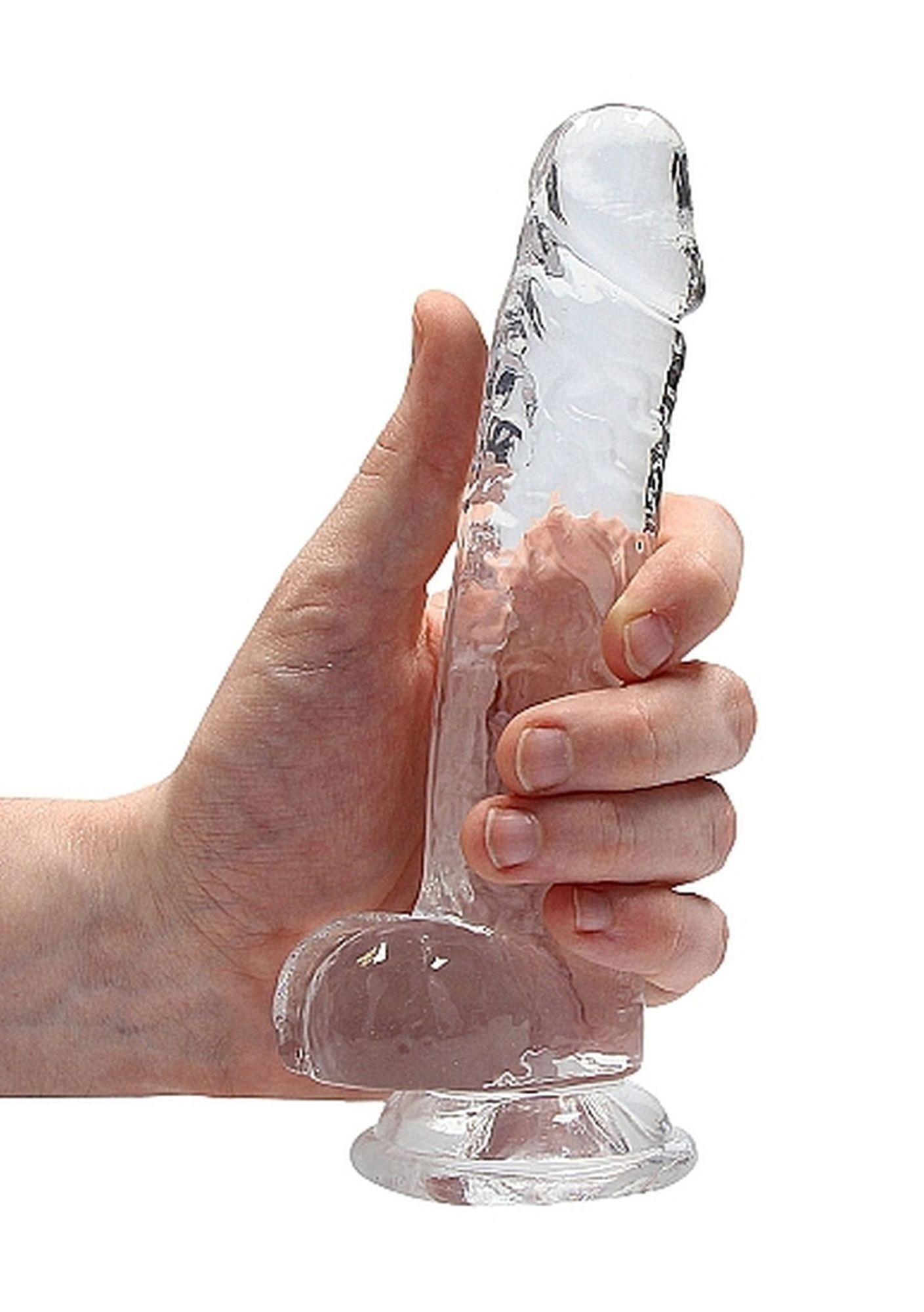 Realistic Dildo with Balls - 7 / 18 cm