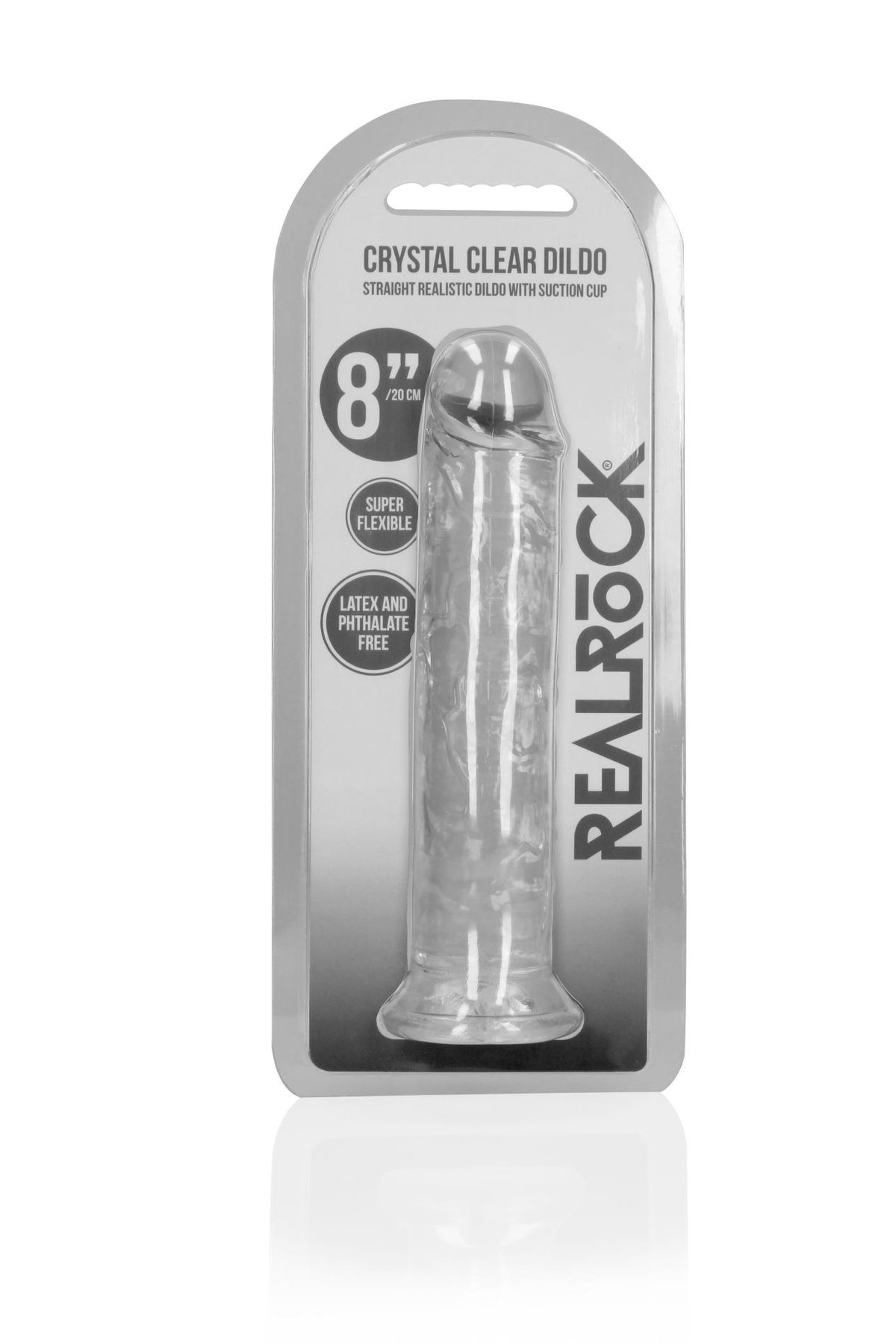 Dildo realistico Straight – con ventosa, trasparente 6 cm | RealRock