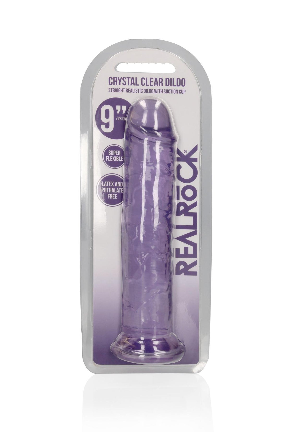 Consolador realista Straight 7.2 cm – con ventosa, morado | RealRock