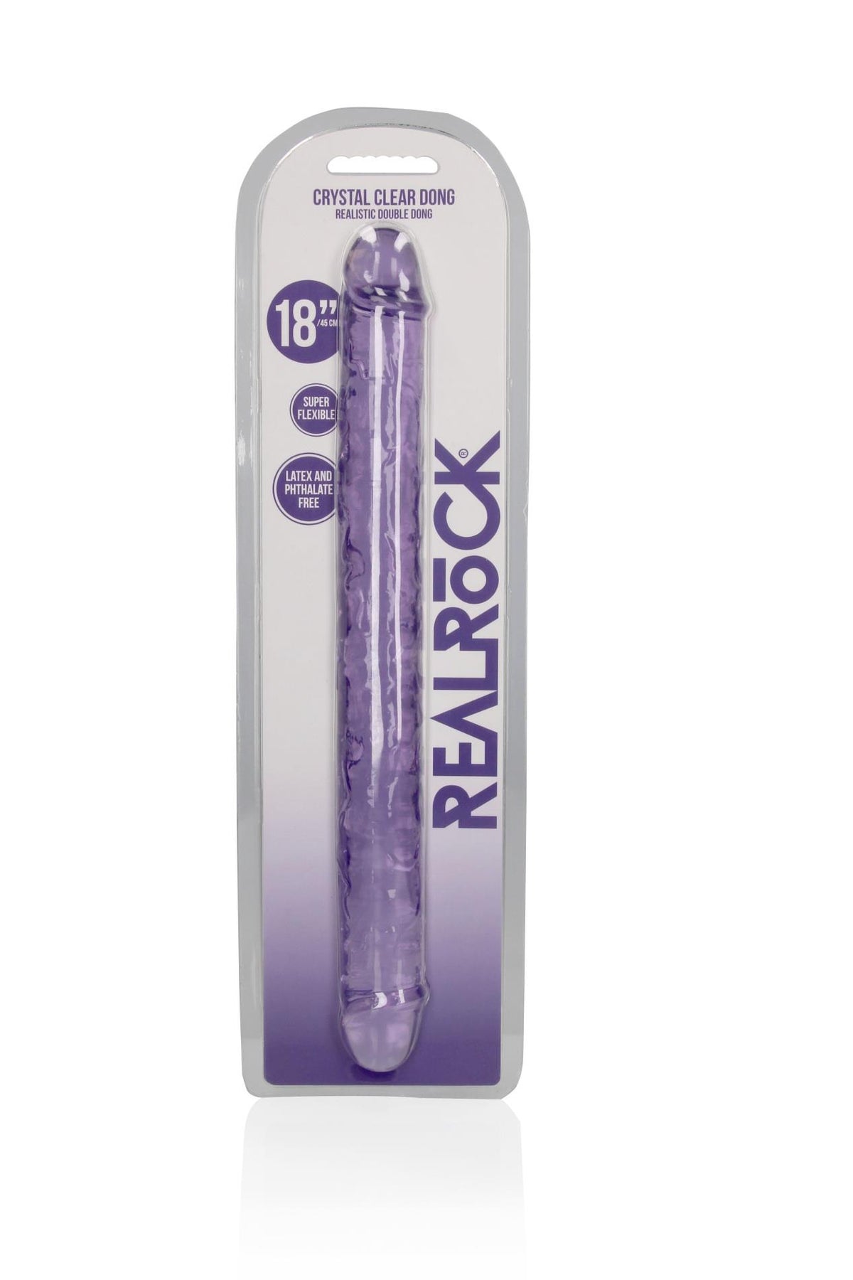 Gode – double, violet 4.4 cm | RealRock