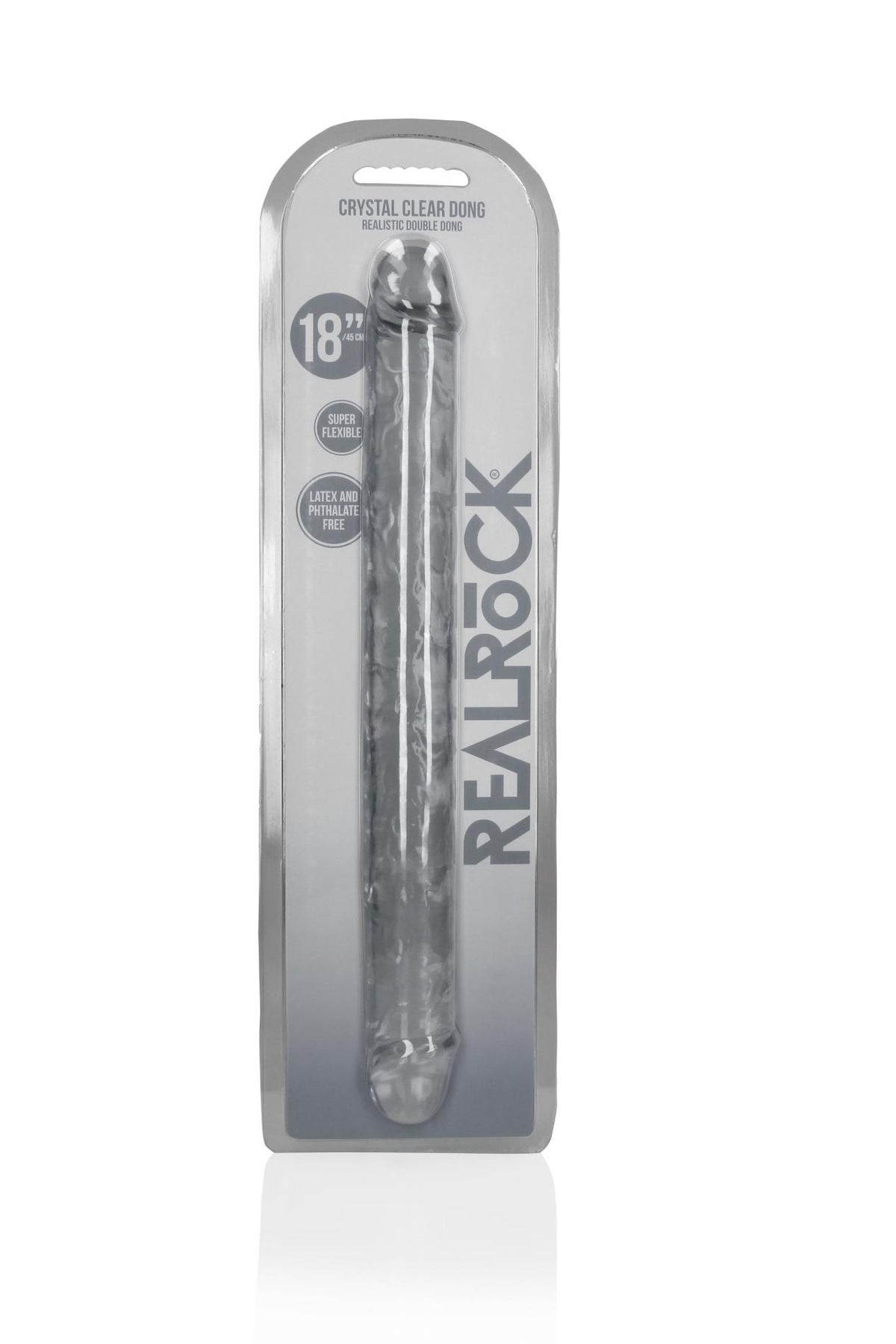 Consolador – doble, transparente 4.4 cm | RealRock