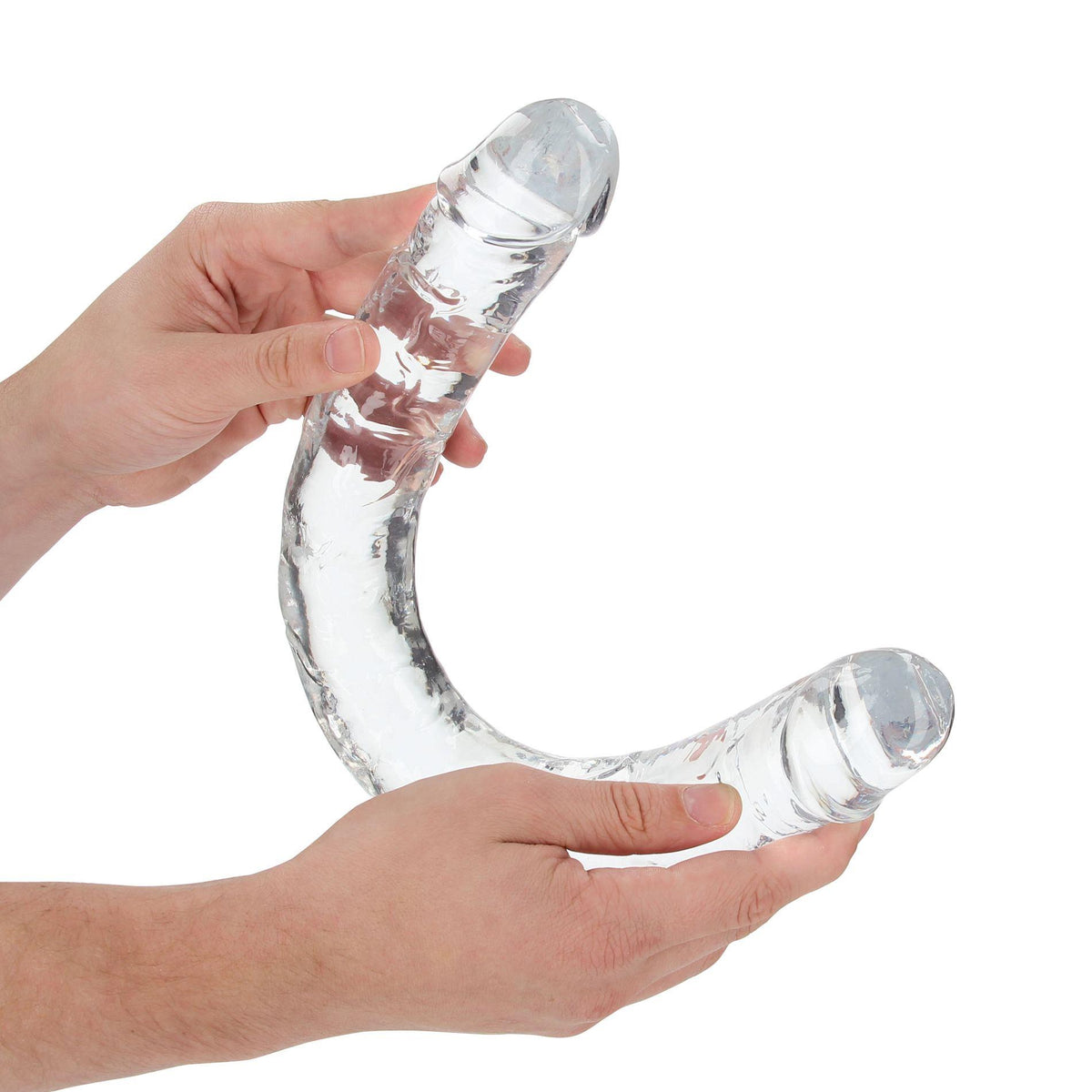 Consolador – doble, transparente 4.4 cm | RealRock