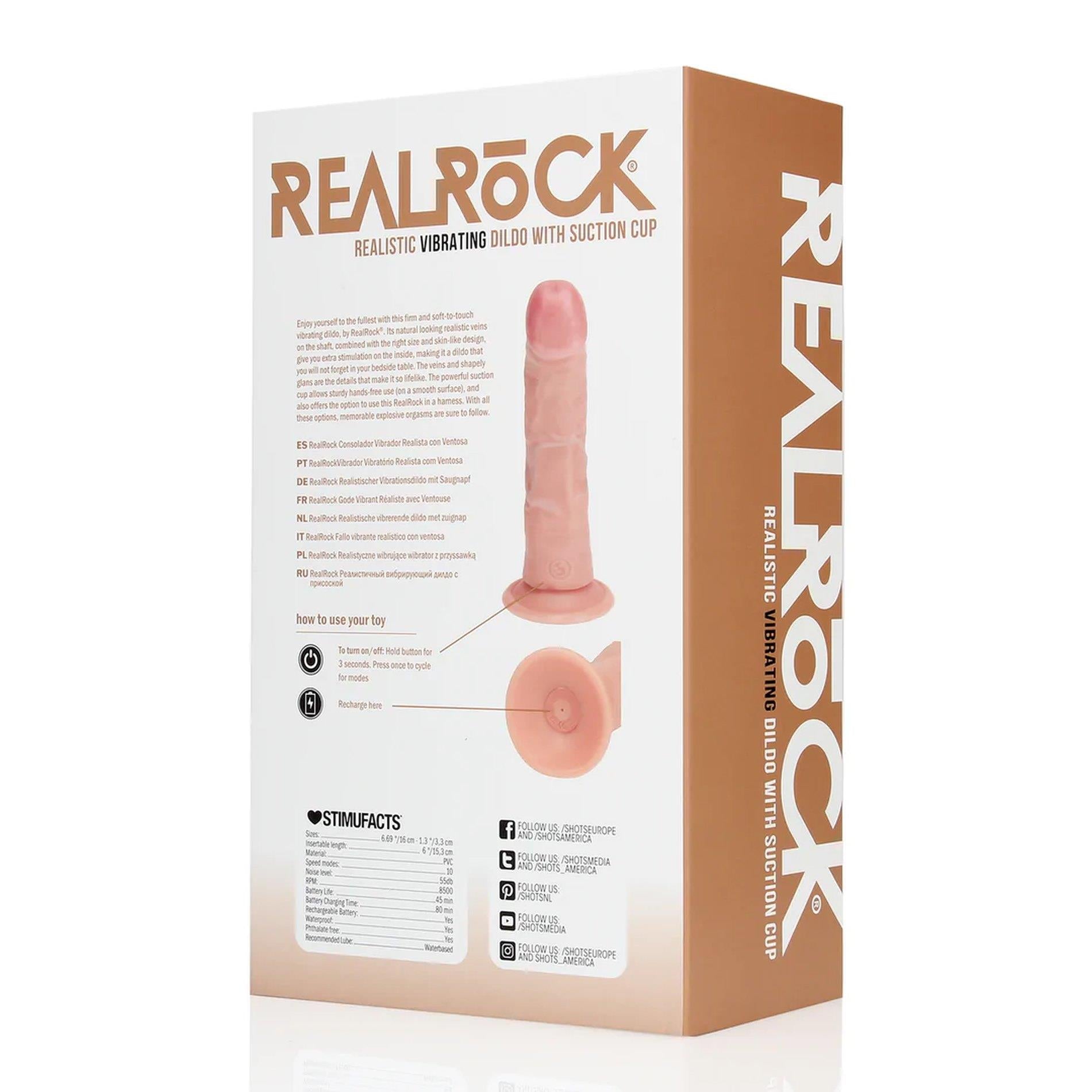 Vibrating Regular Curved Cock - 6 / 15.5 cm - Flesh