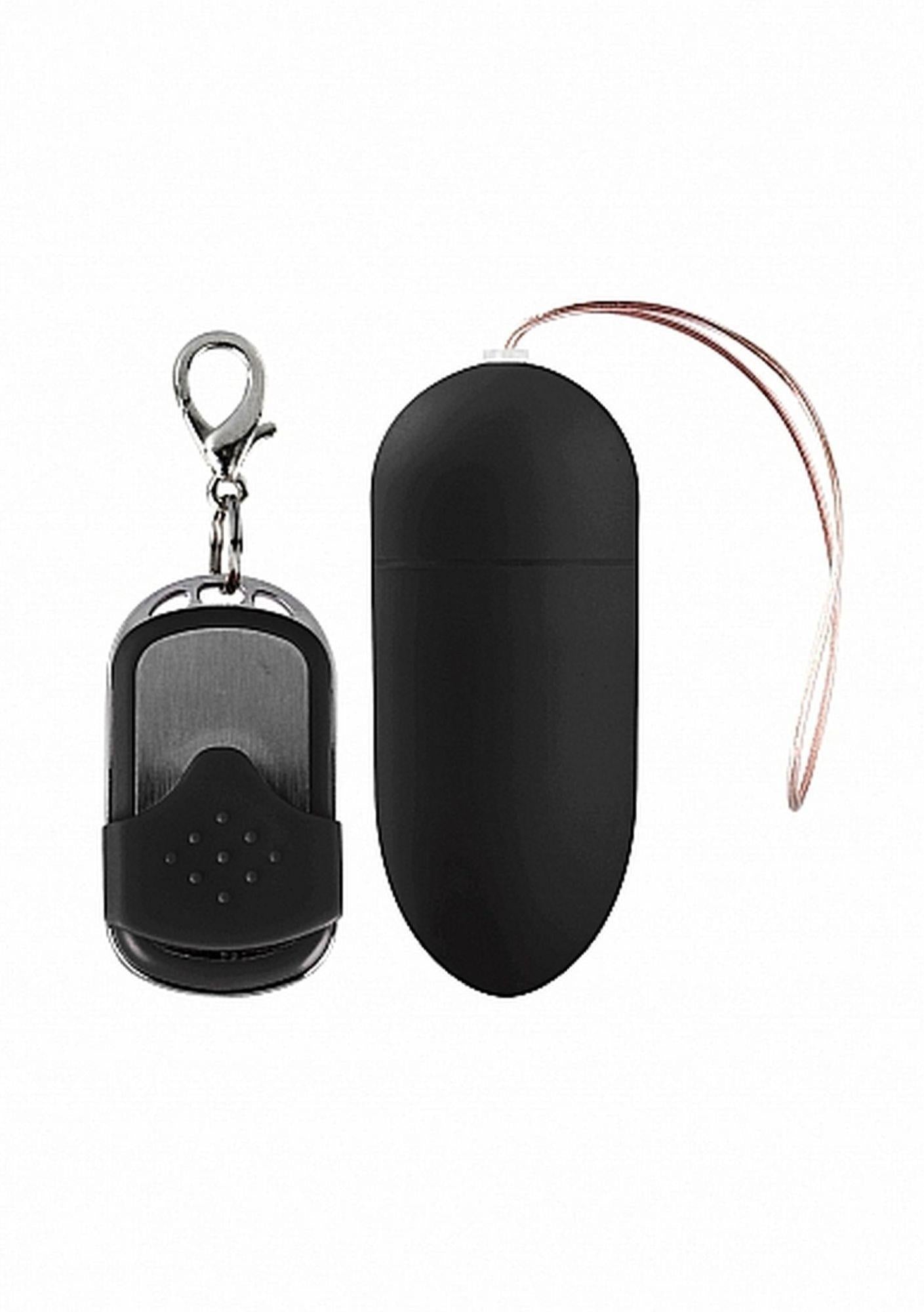 Œuf vibrant télécommandé 10 vitesses - Grand - Noir