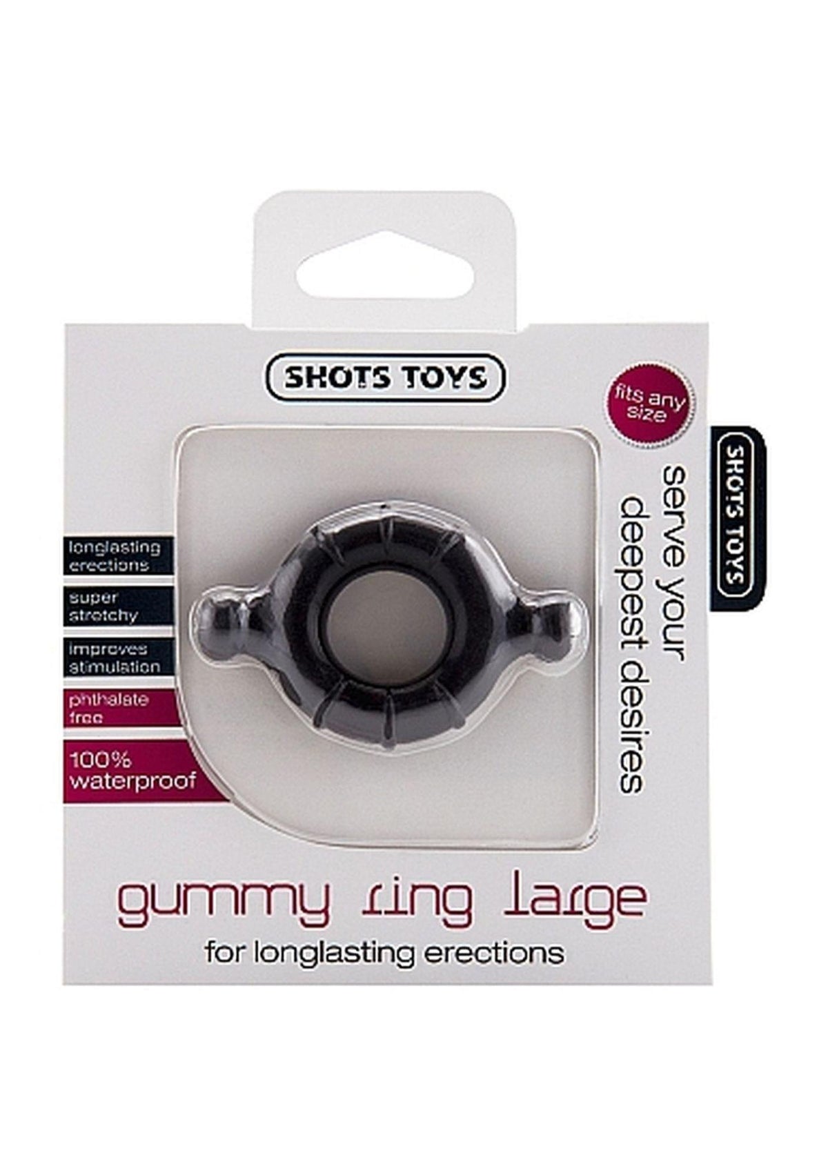 Anello fallico – nero SHT374BLK | Shots Toys