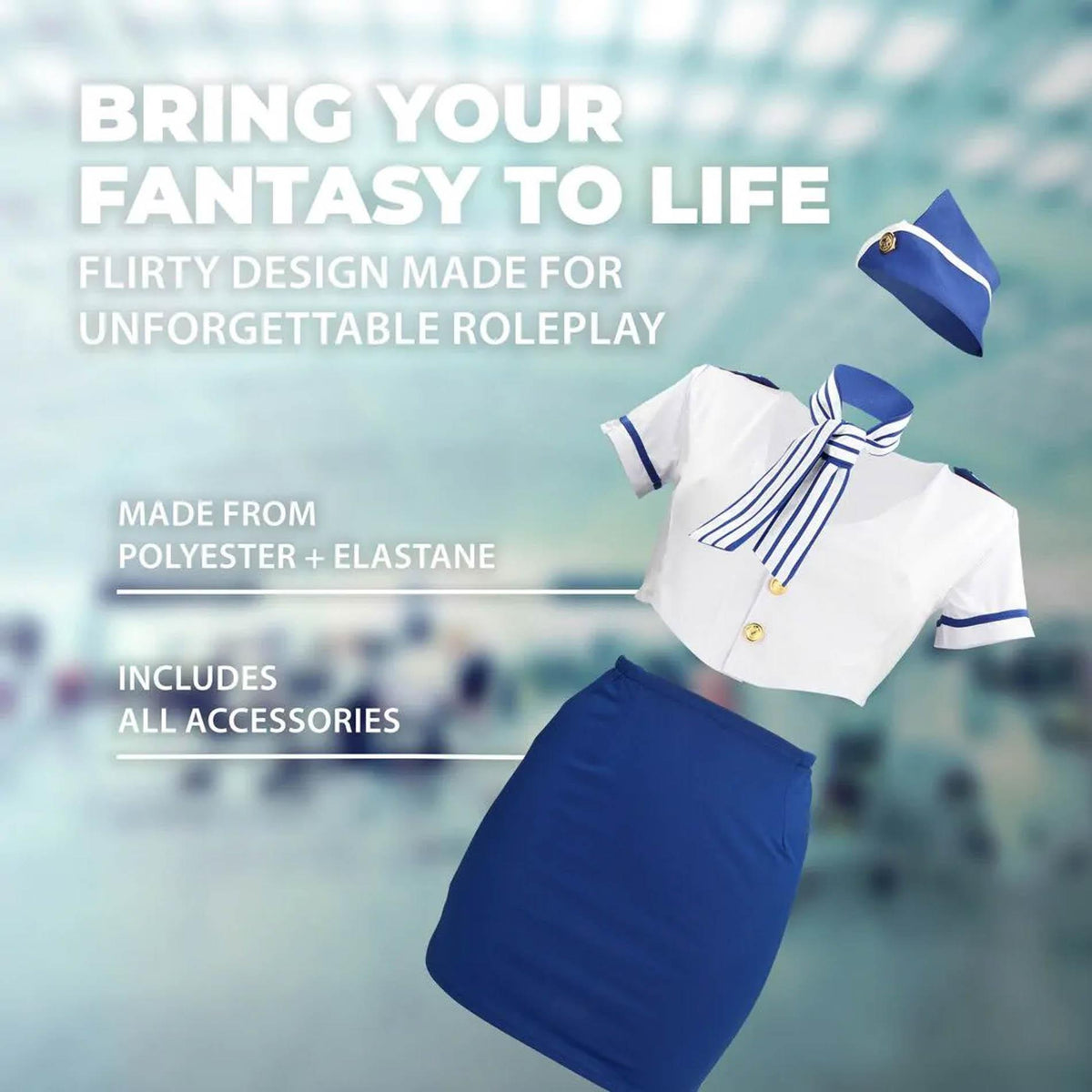 Déguisement Stewardess – bleu | S-Line