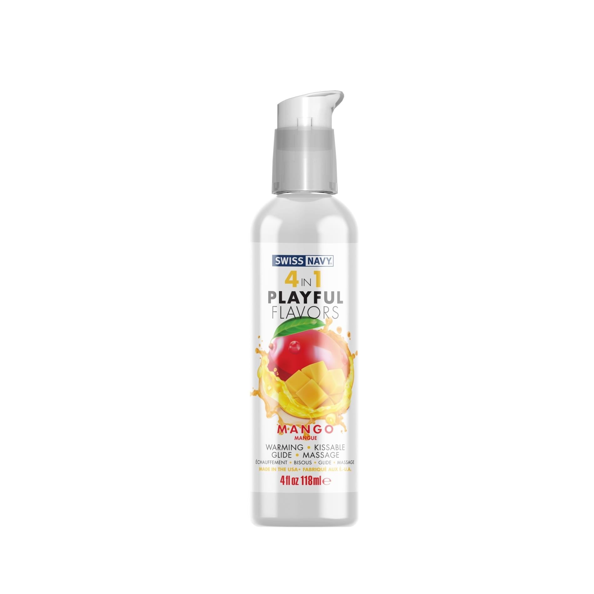 Lubrifiant 4 en 1 saveur mangue - 4 fl oz / 118 ml