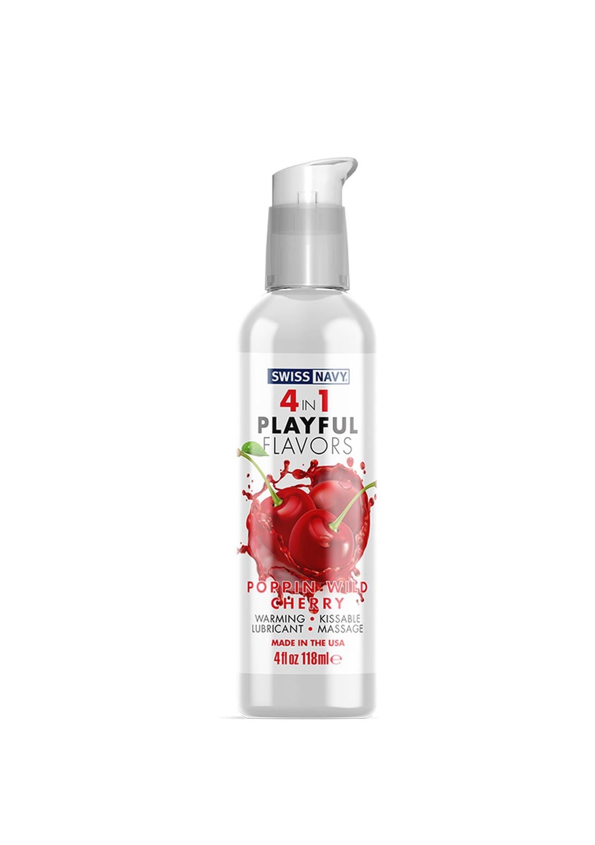 Lubrificante Playful Flavors Poppin Cherry 118 ml – aromatizado | Swiss Navy