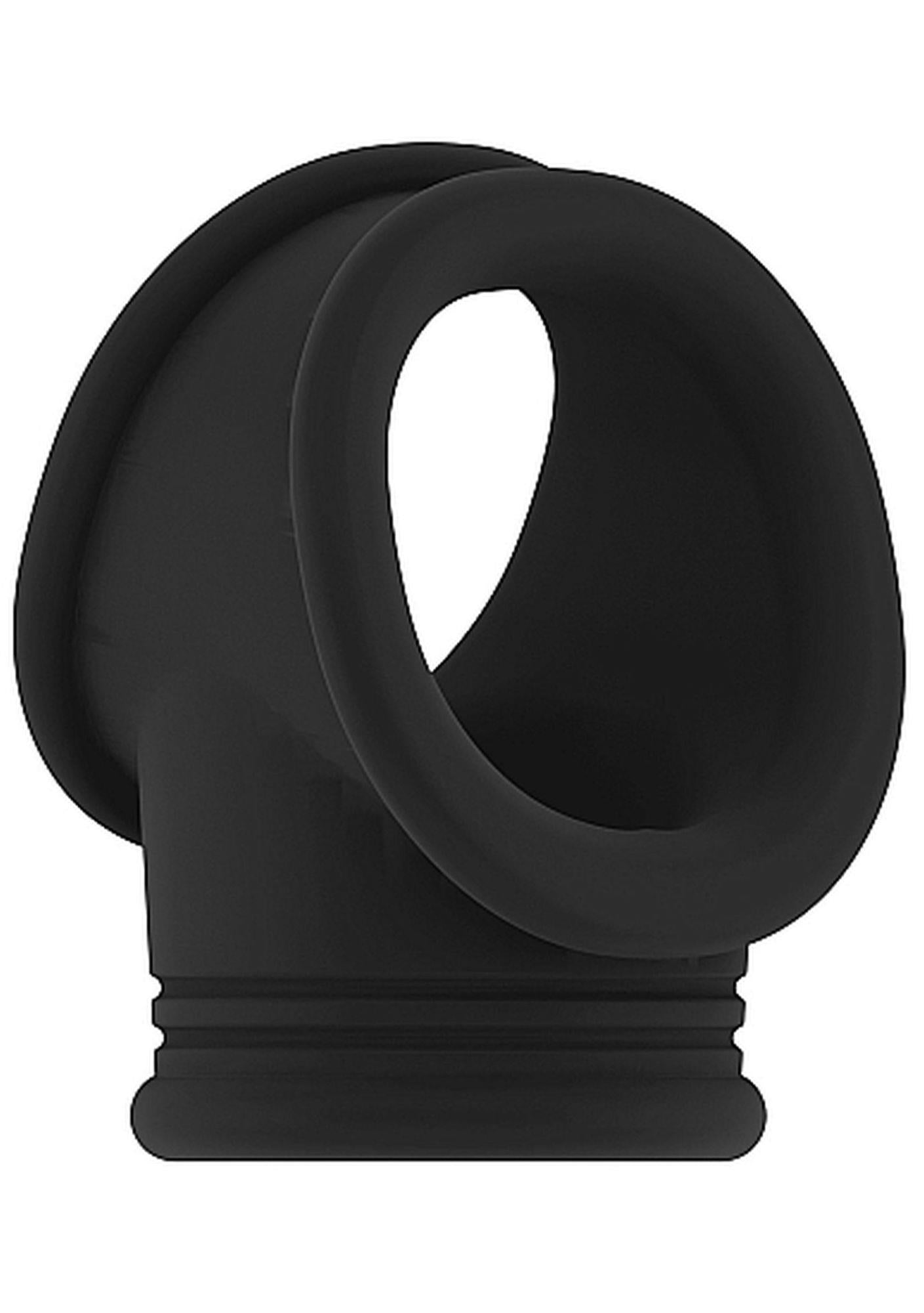 N°48 - Cockring avec sangle à billes - Noir