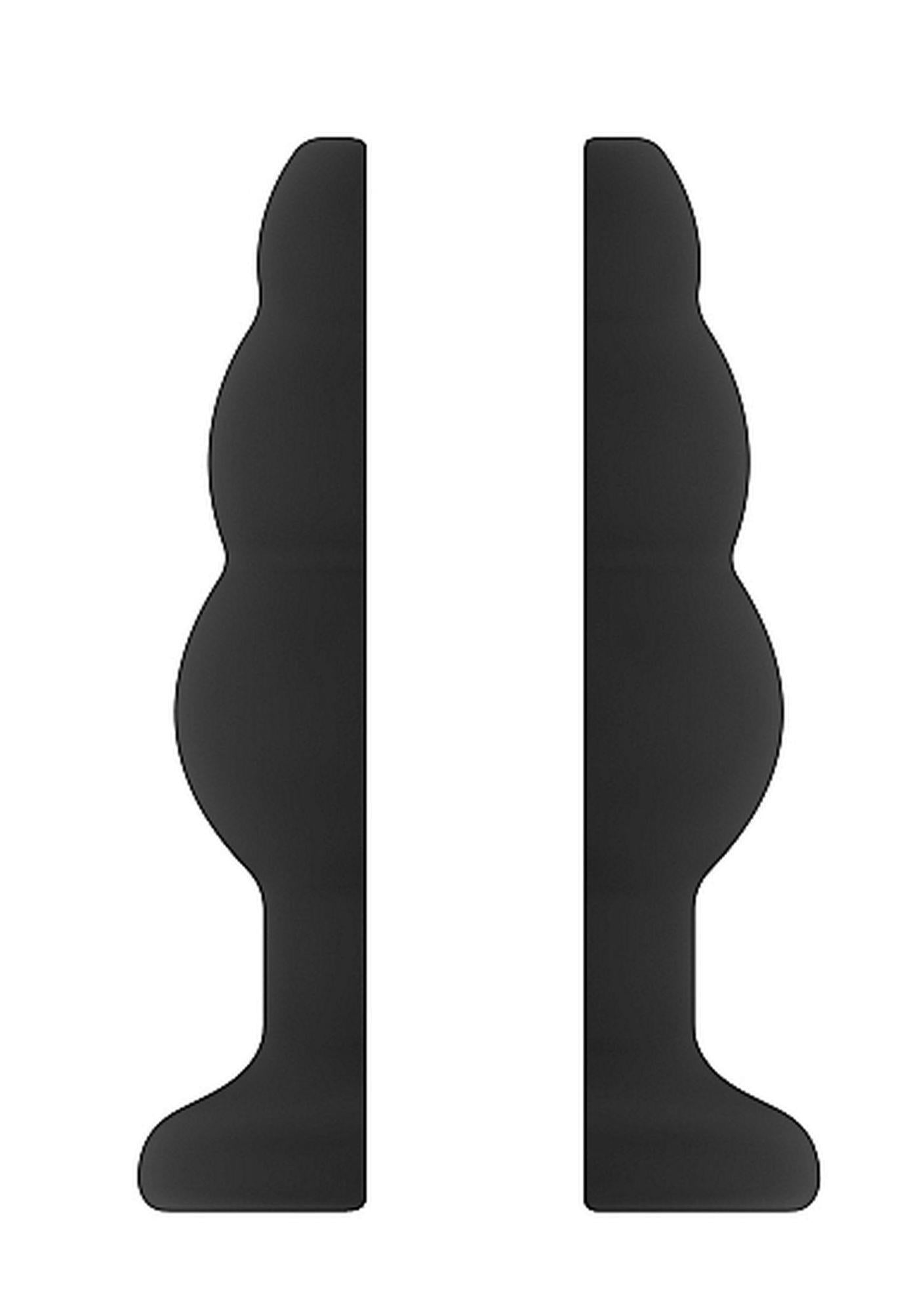 No 50 - Plug anal creux de taille moyenne - 10,16 cm - Noir