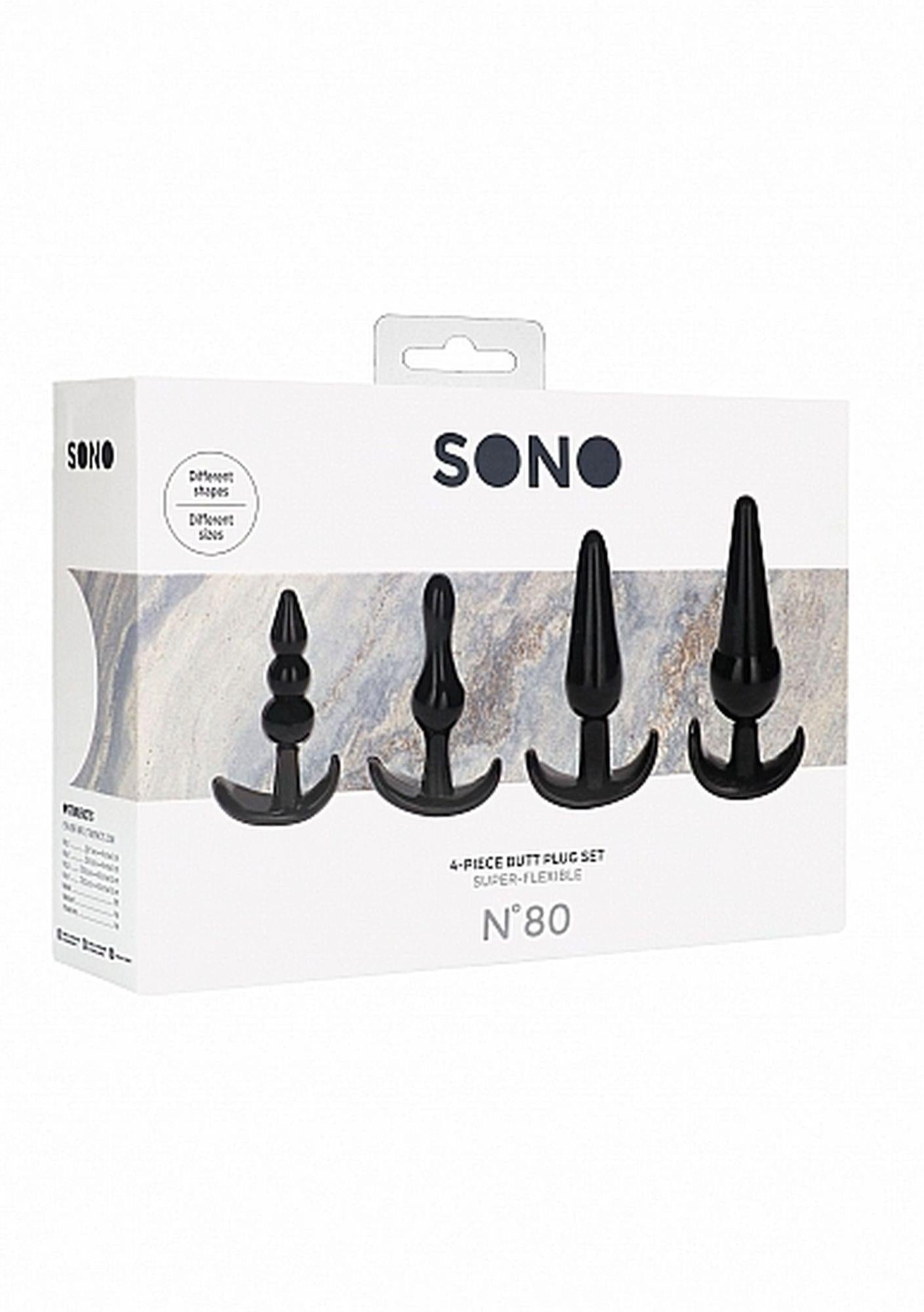 N° 80 - Coffret de 4 plugs anaux - Noir