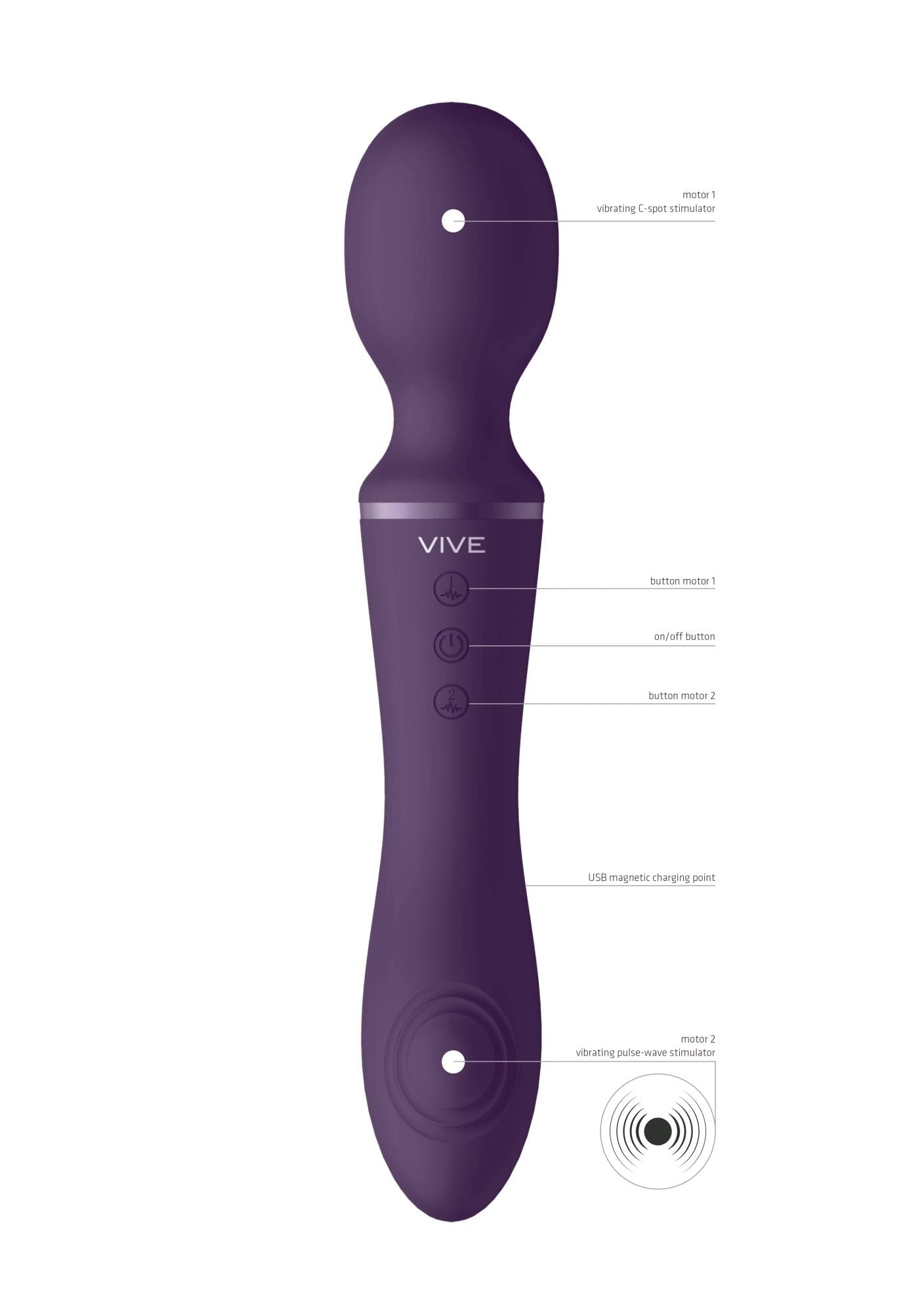 Enora - Wand Vibrator - Purple