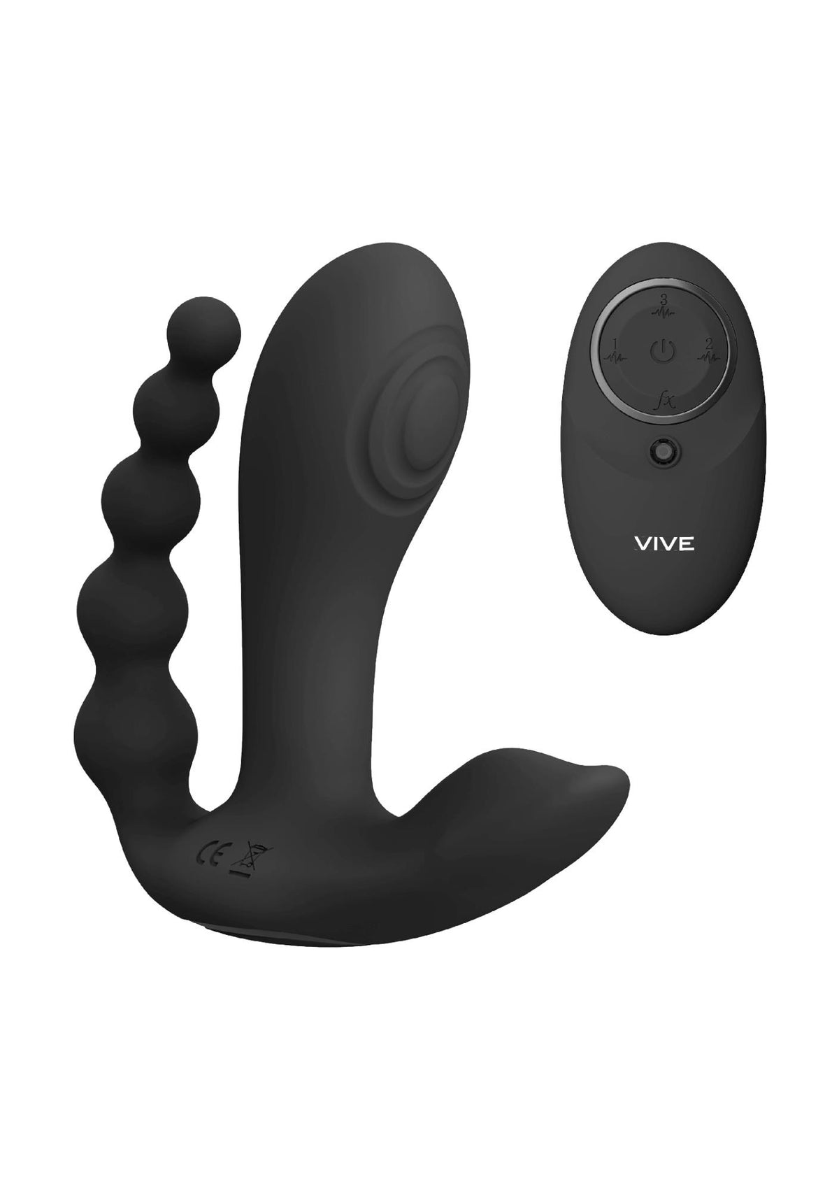 Anal vibrator Kata Pulse Wave Penetration 10 functions – remote control, double | Vive