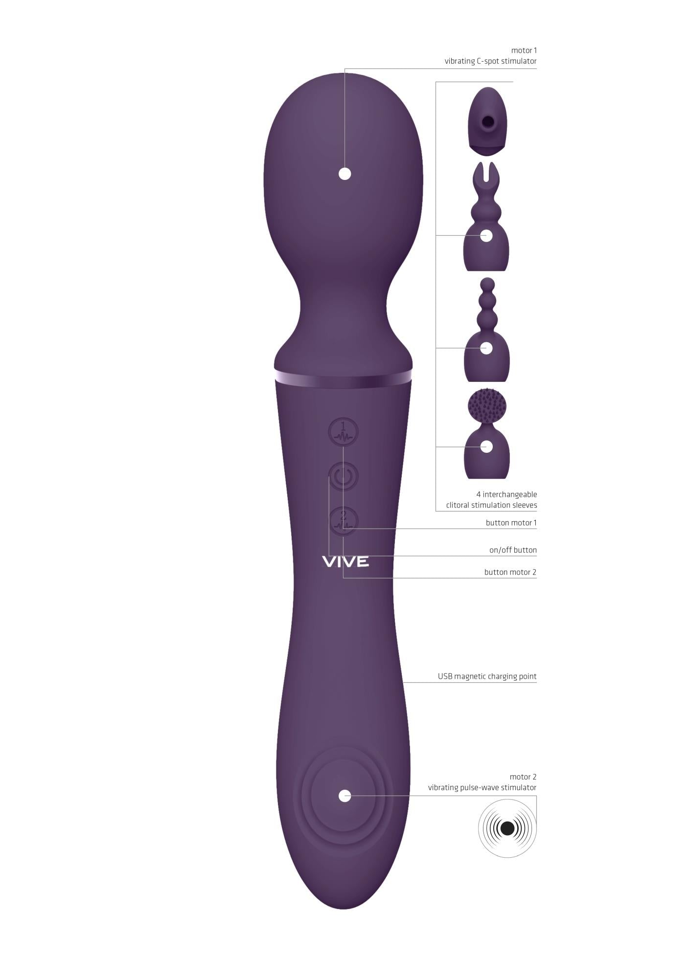 Nami - Pulse Wave Vibrating Wand - Purple